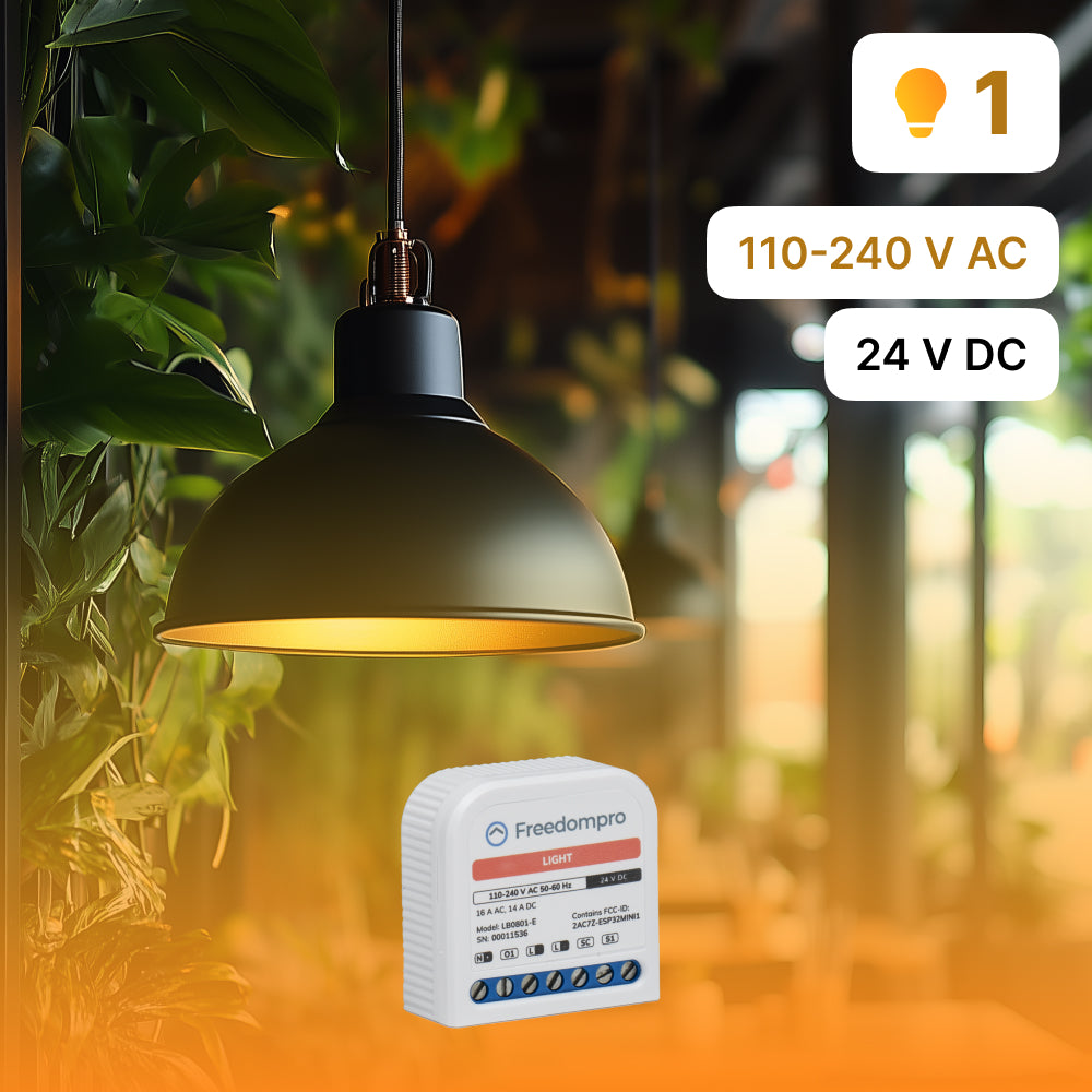 Freedompro LB0801-E modulo interruttore WiFi 1 luce 16A Matter