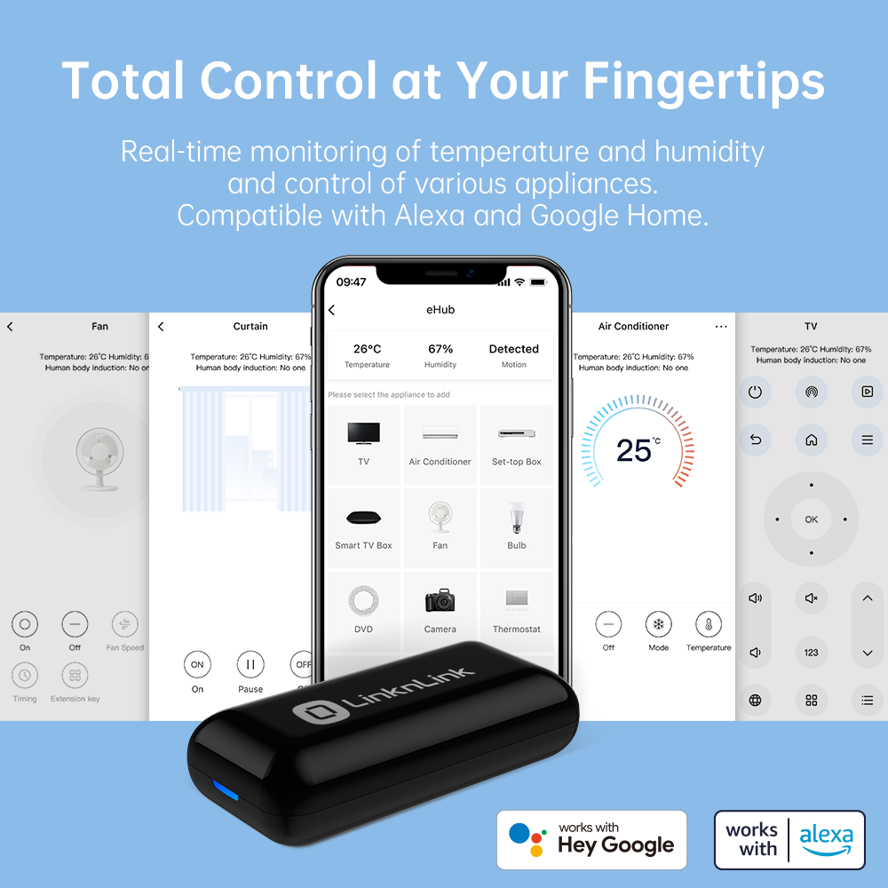 LinknLink eHub hub IR RF con sensore movimento