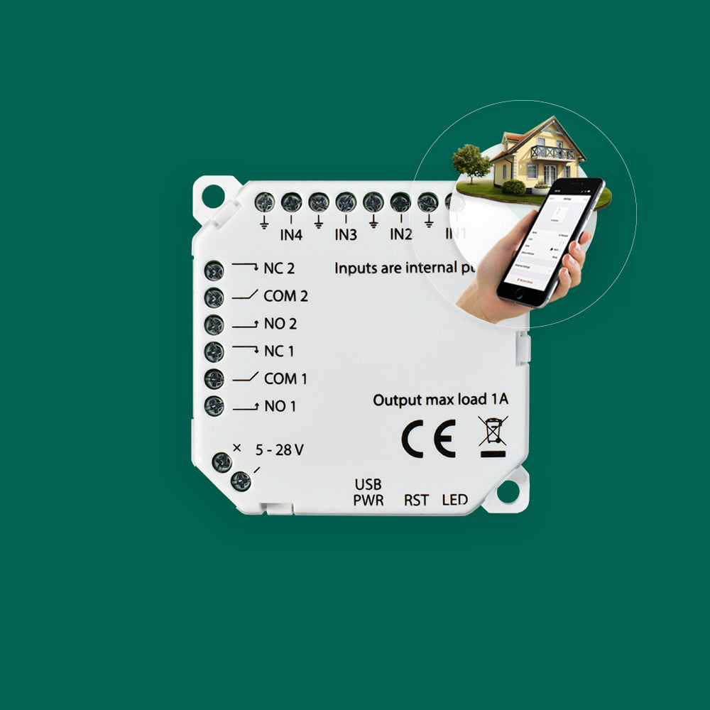 frient IO Module interfaccia Zigbee 4 ingressi 2 relè