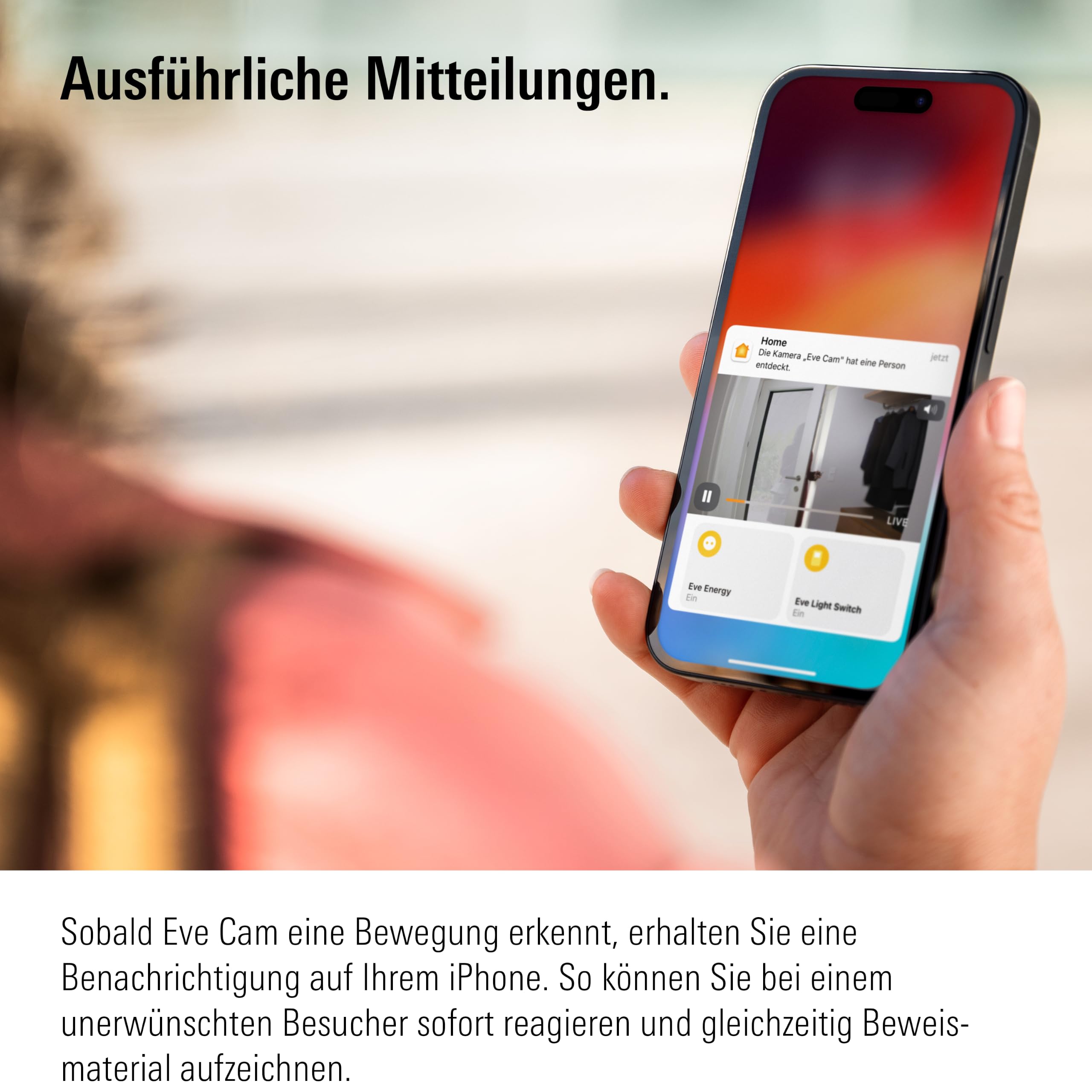 Eve Cam videocamera interni 1080p nera HomeKit