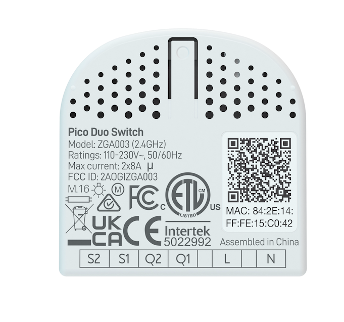Aeotec Pico Duo Switch relè incasso Zigbee 2x8A con misura