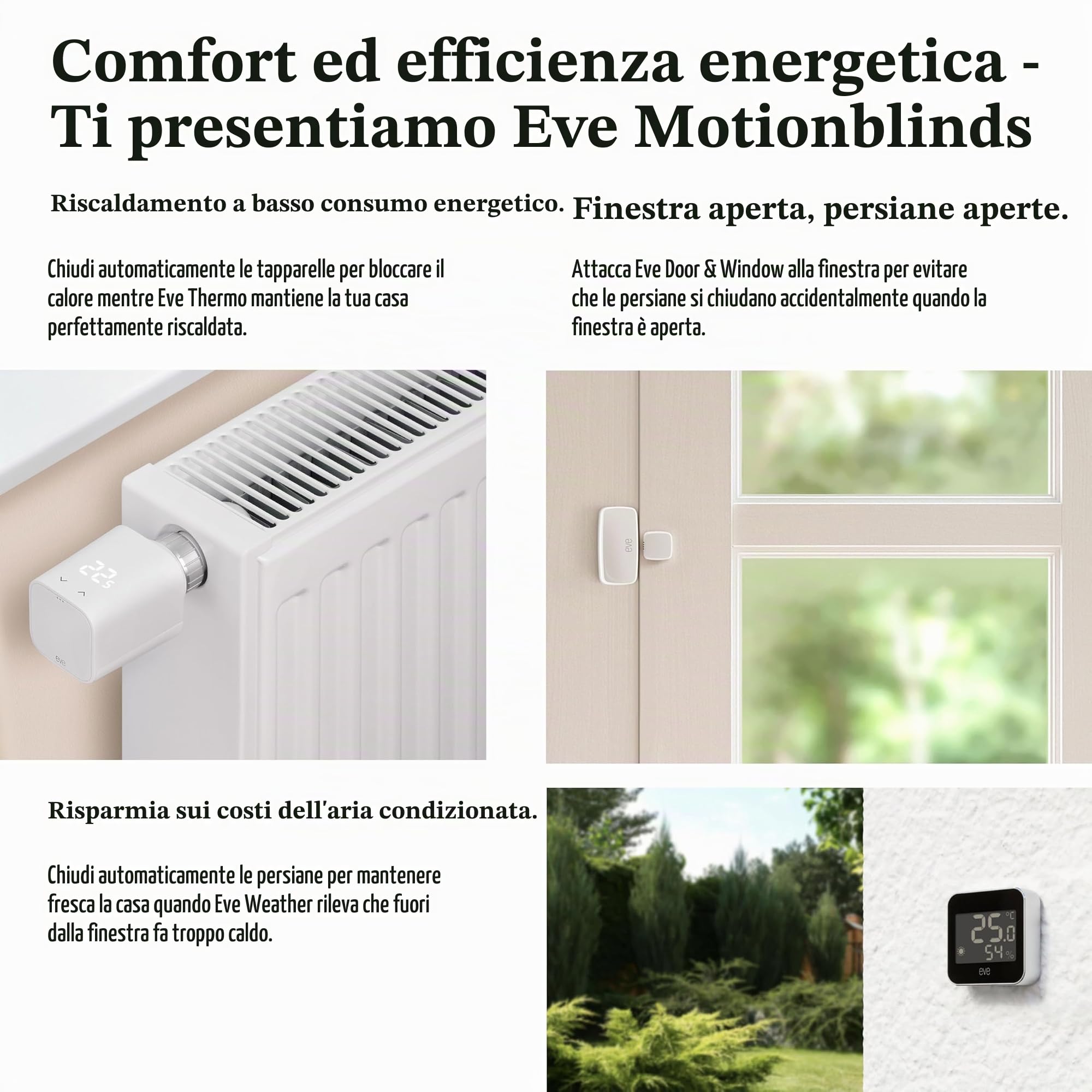 Eve Motionblinds kit motore tende avvolgibili Matter Thread