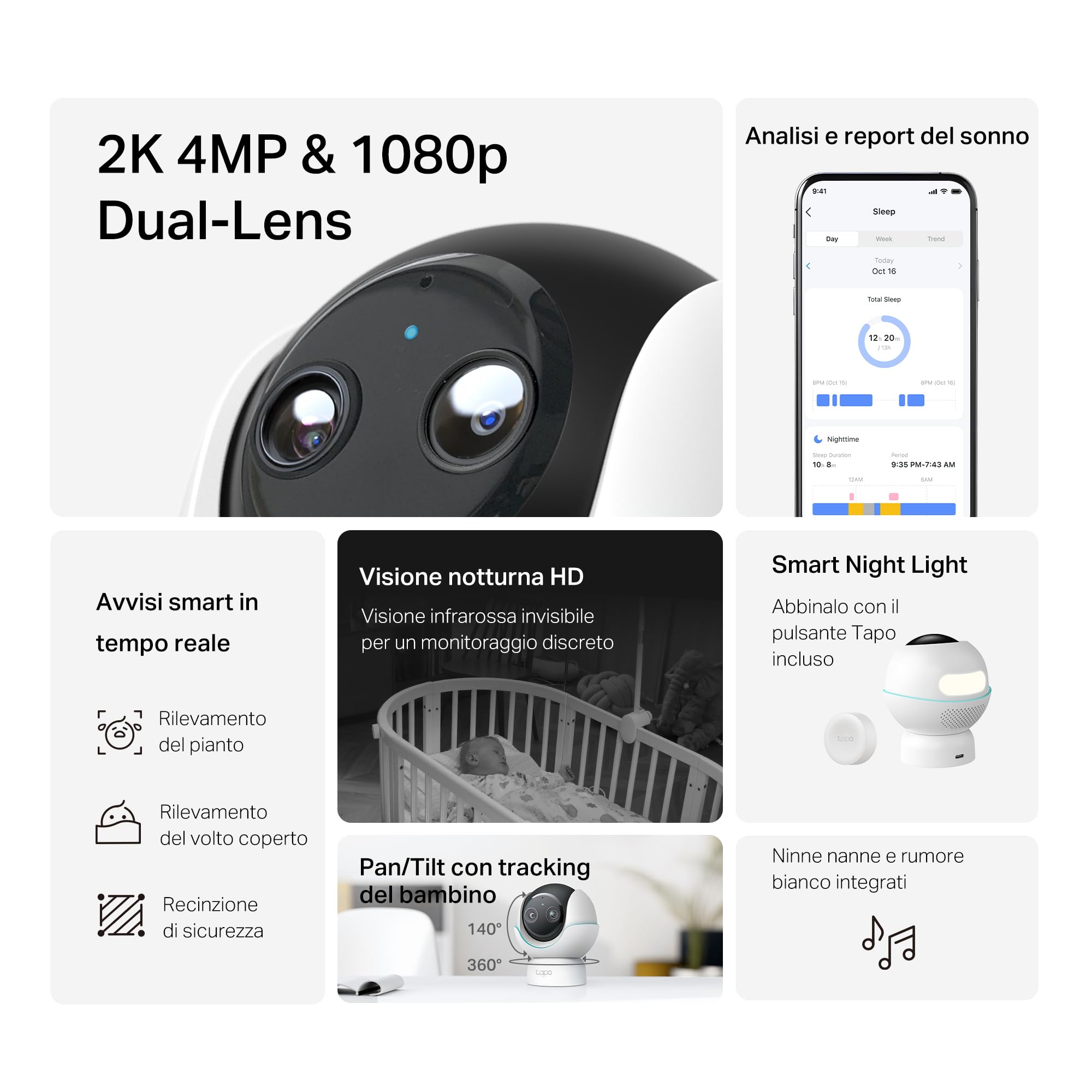 Tapo C840 telecamera wifi nero doppia lente 4MP