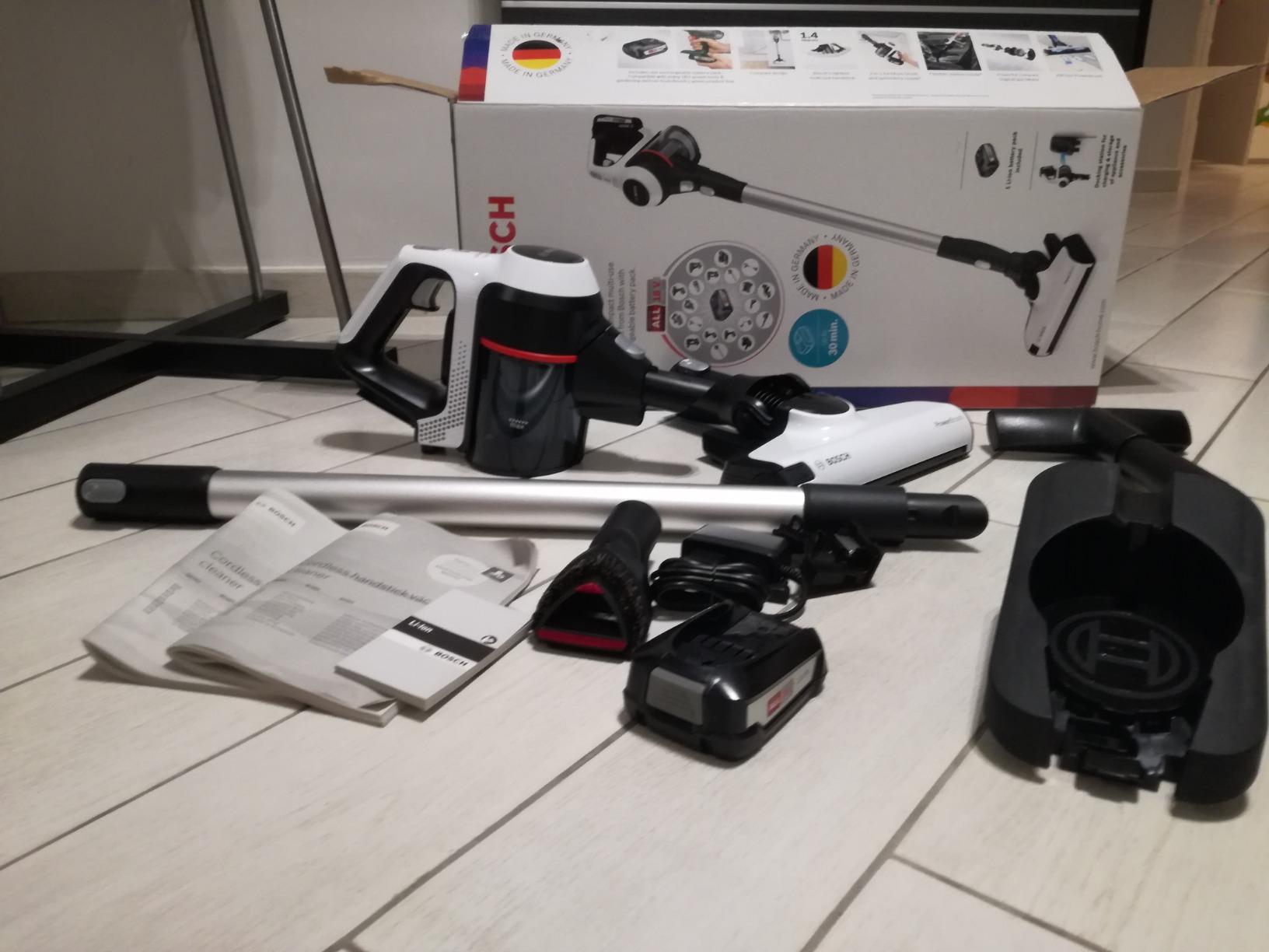 Bosch Unlimited 6 Scopa Elettrica 18V Bianca Senza Fili