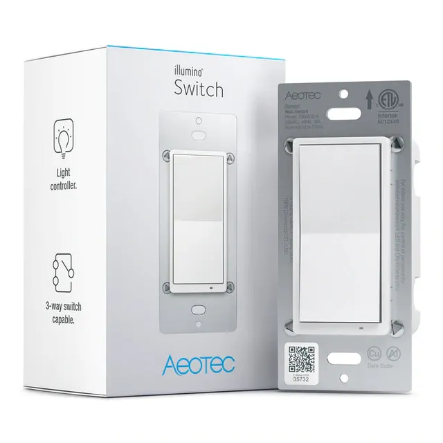 Aeotec illumino ZWA038 interruttore luce Z-Wave 3 vie