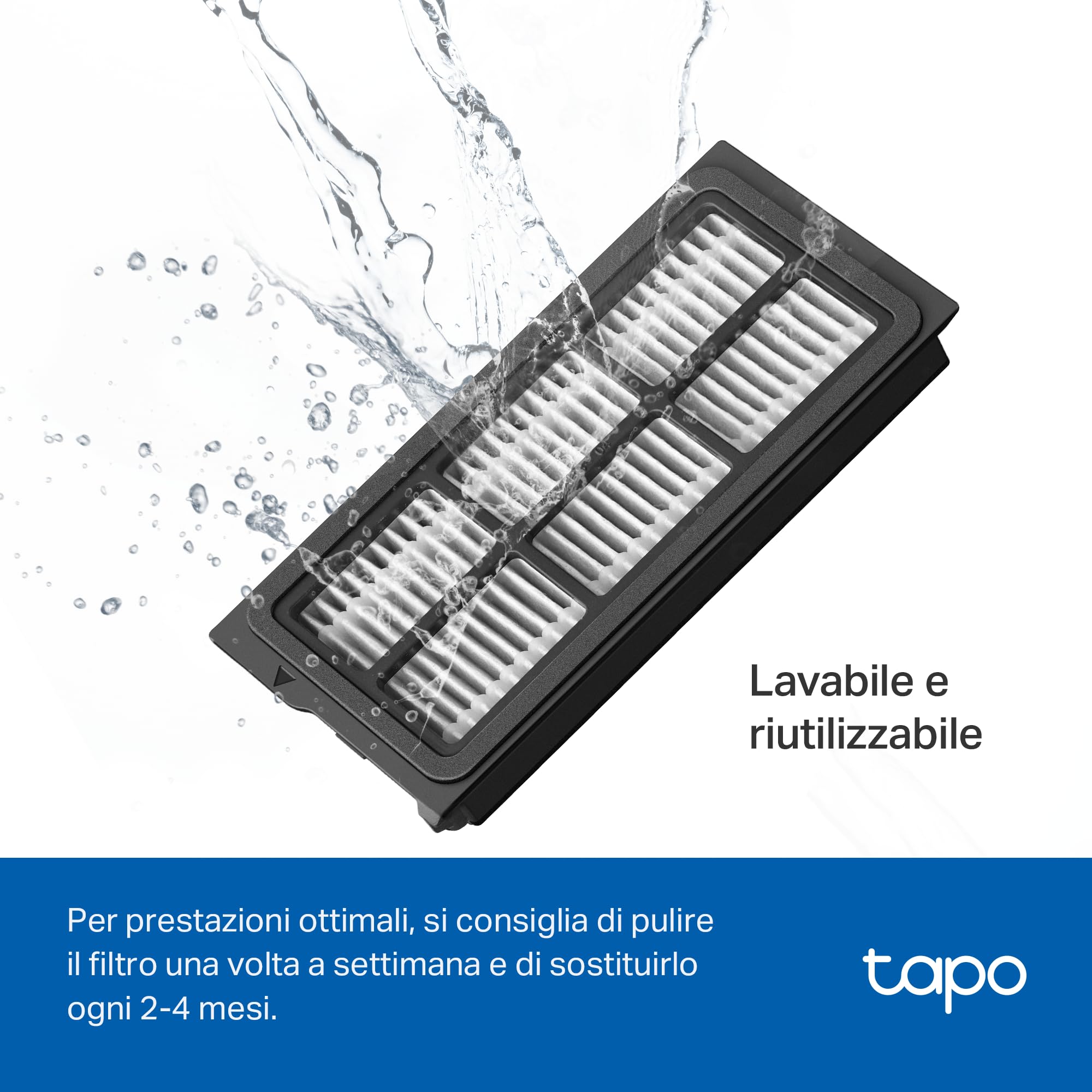 Tapo RVA520 filtri HEPA lavabili RV50 Omni 4 pezzi alta efficienza