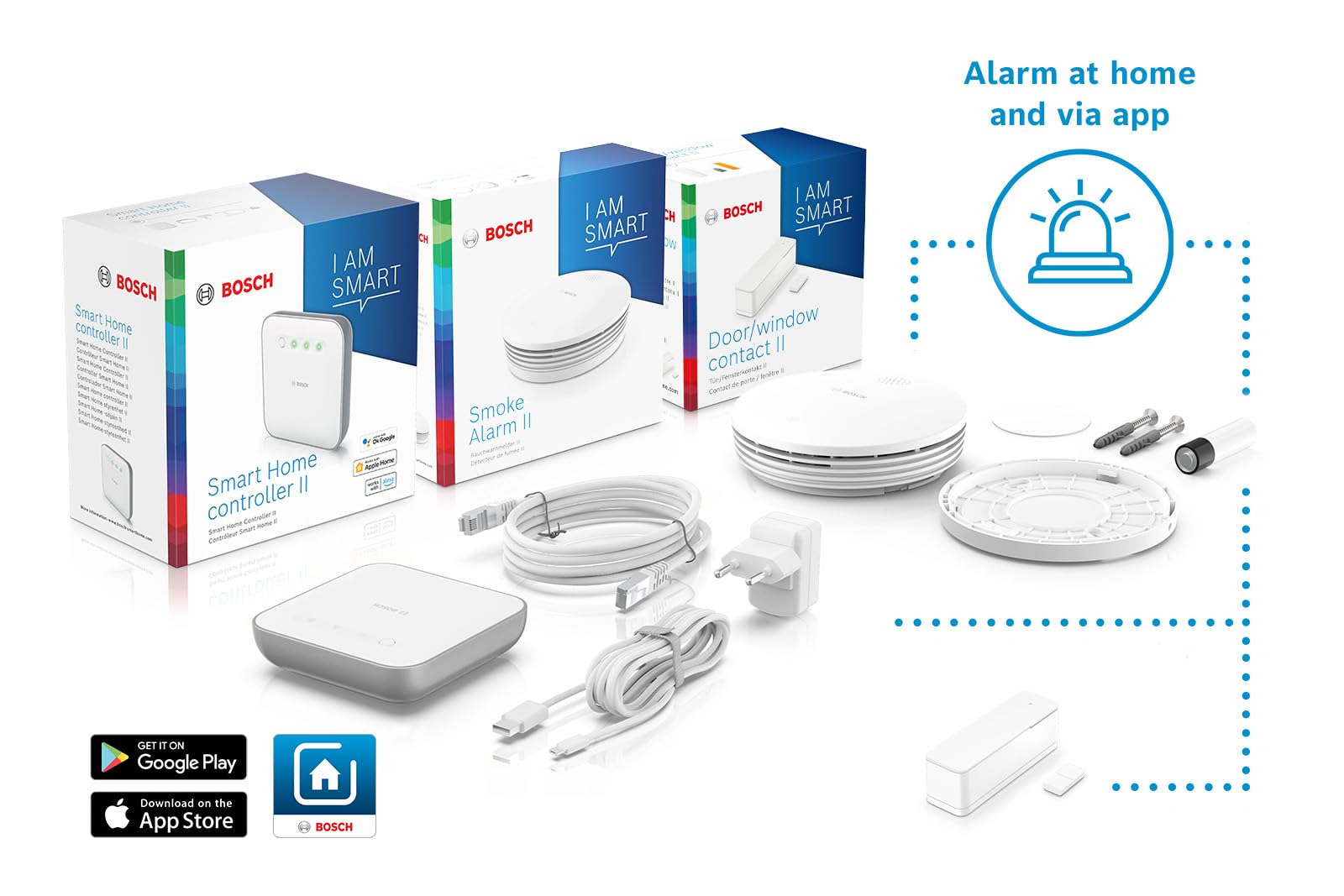 Bosch Smart Home G2524H kit antifurto con fumo