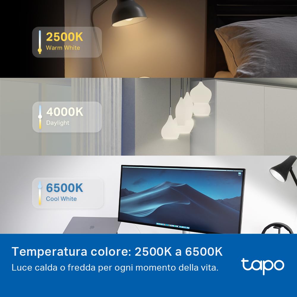 Tapo L430P P45 lampadina smart multicolore 2500-6500K