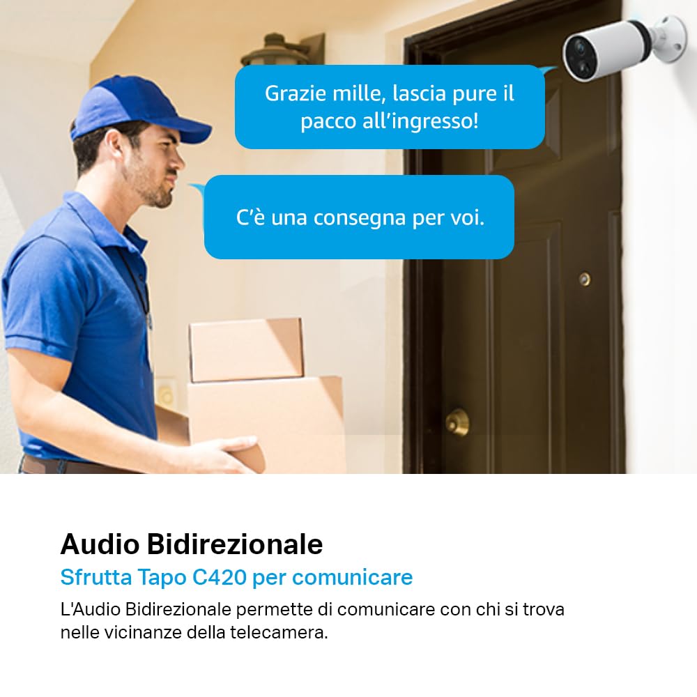 Tapo C420 telecamera WiFi esterno a batteria singola