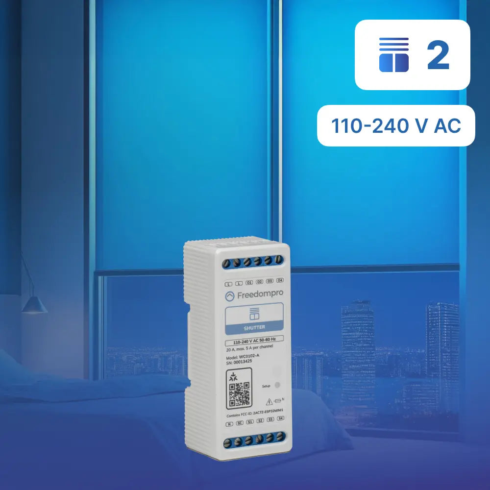 Freedompro WC0102-A modulo WiFi 2 tapparelle scatola derivazione