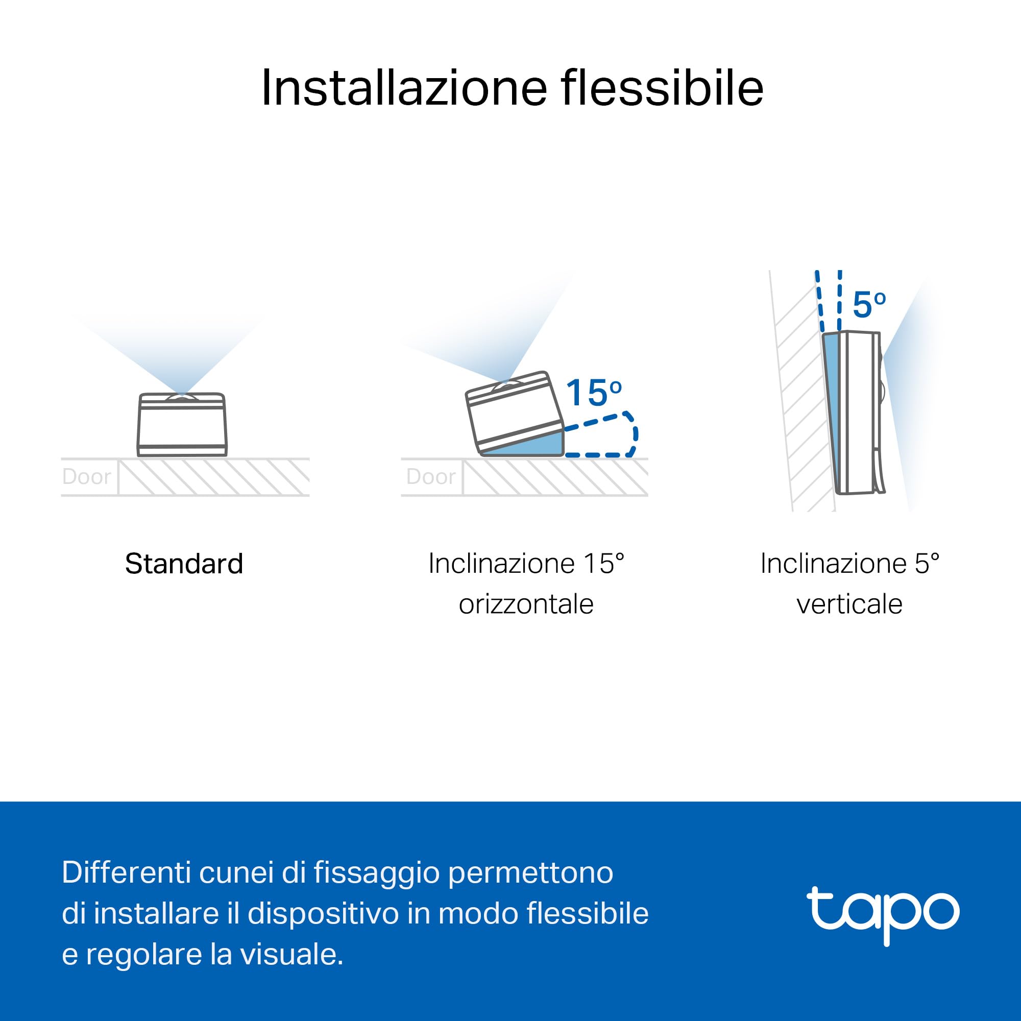 Tapo D230S1 videocitofono 2K 5MP kit con hub batteria