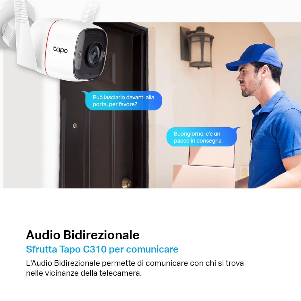 Tapo C310 telecamera esterno Wi-Fi 3MP IP66