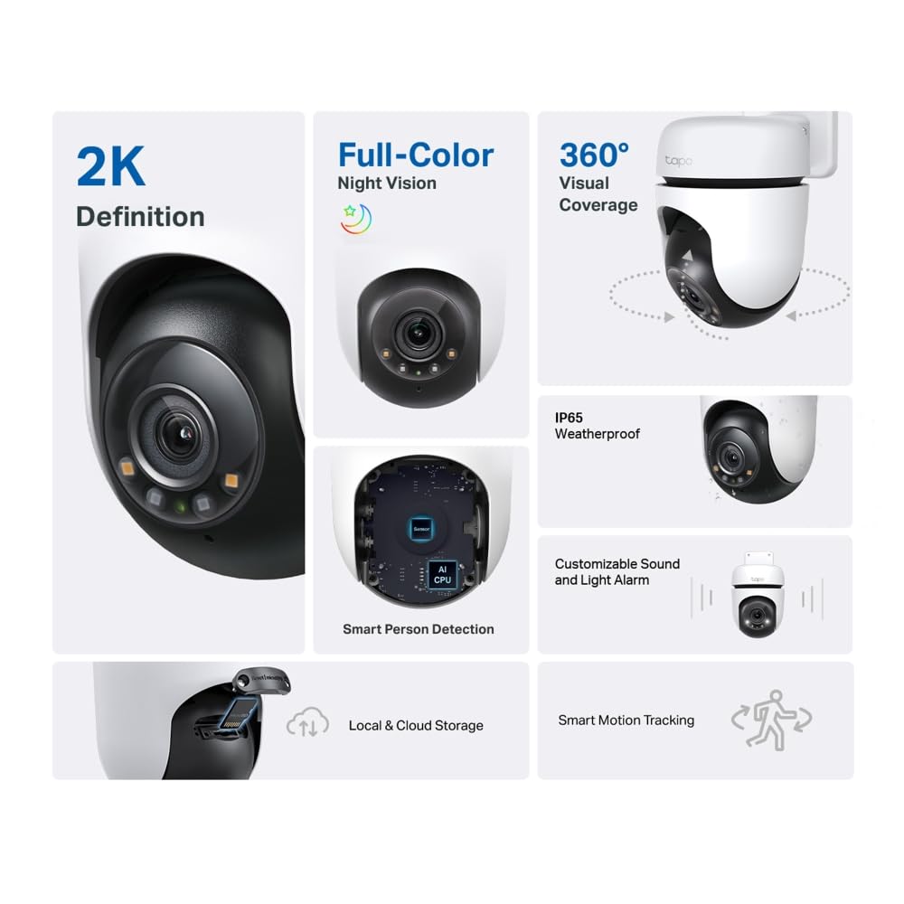 Tapo C510W telecamera esterno WiFi 2K 360° ricondizionata IP65