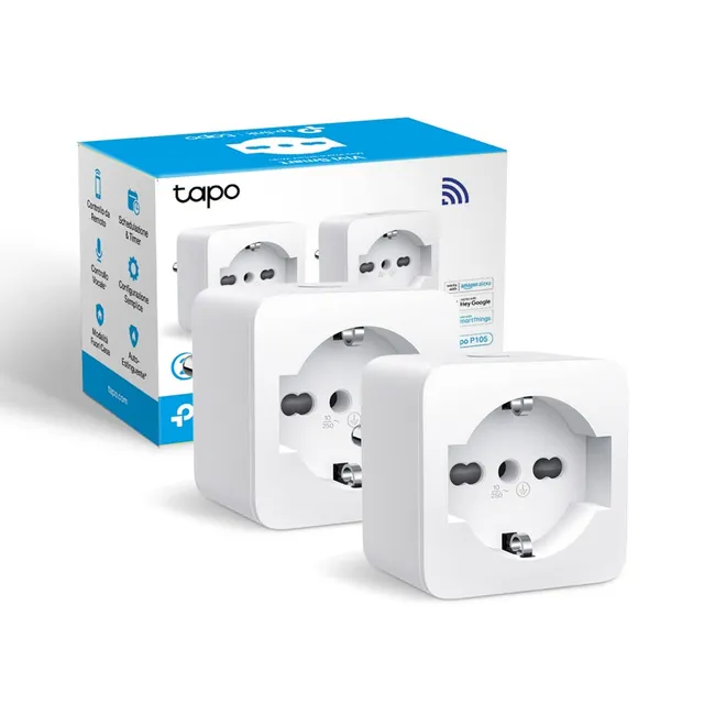 Tapo P105 presa smart wifi 2 pezzi controllo vocale