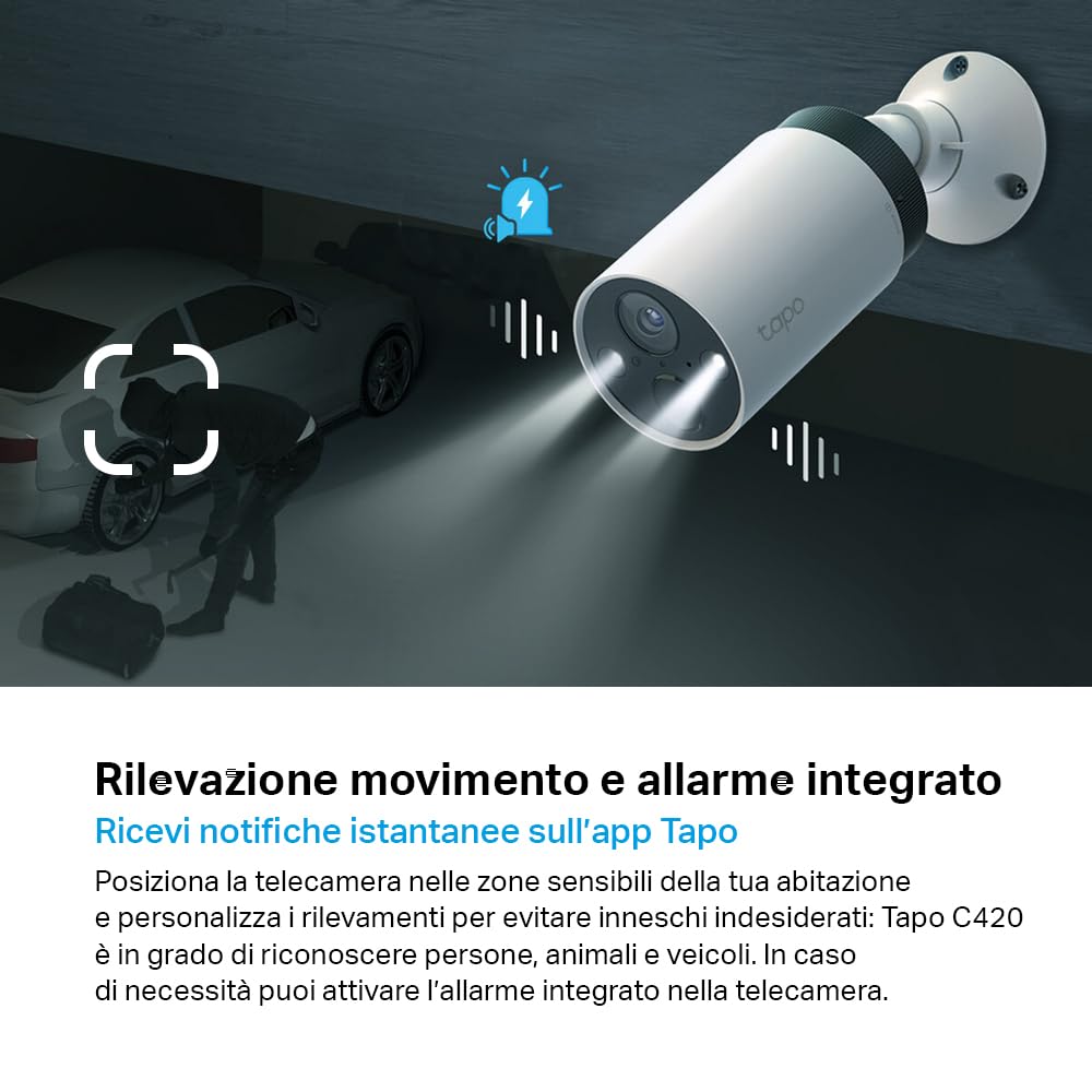 Tapo C420 telecamera WiFi esterno a batteria singola