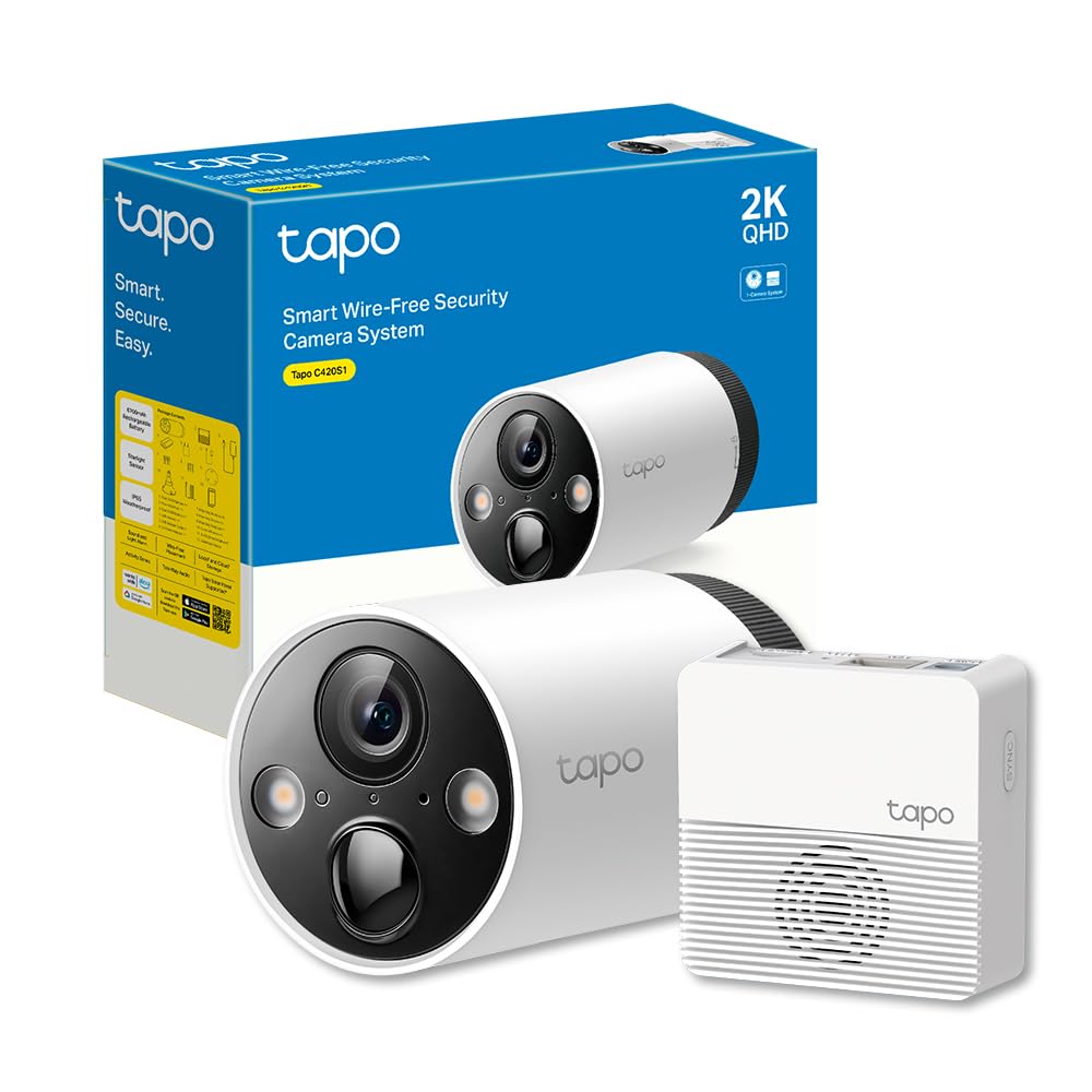 Tapo C420S1 telecamera WiFi esterno a batteria kit+hub