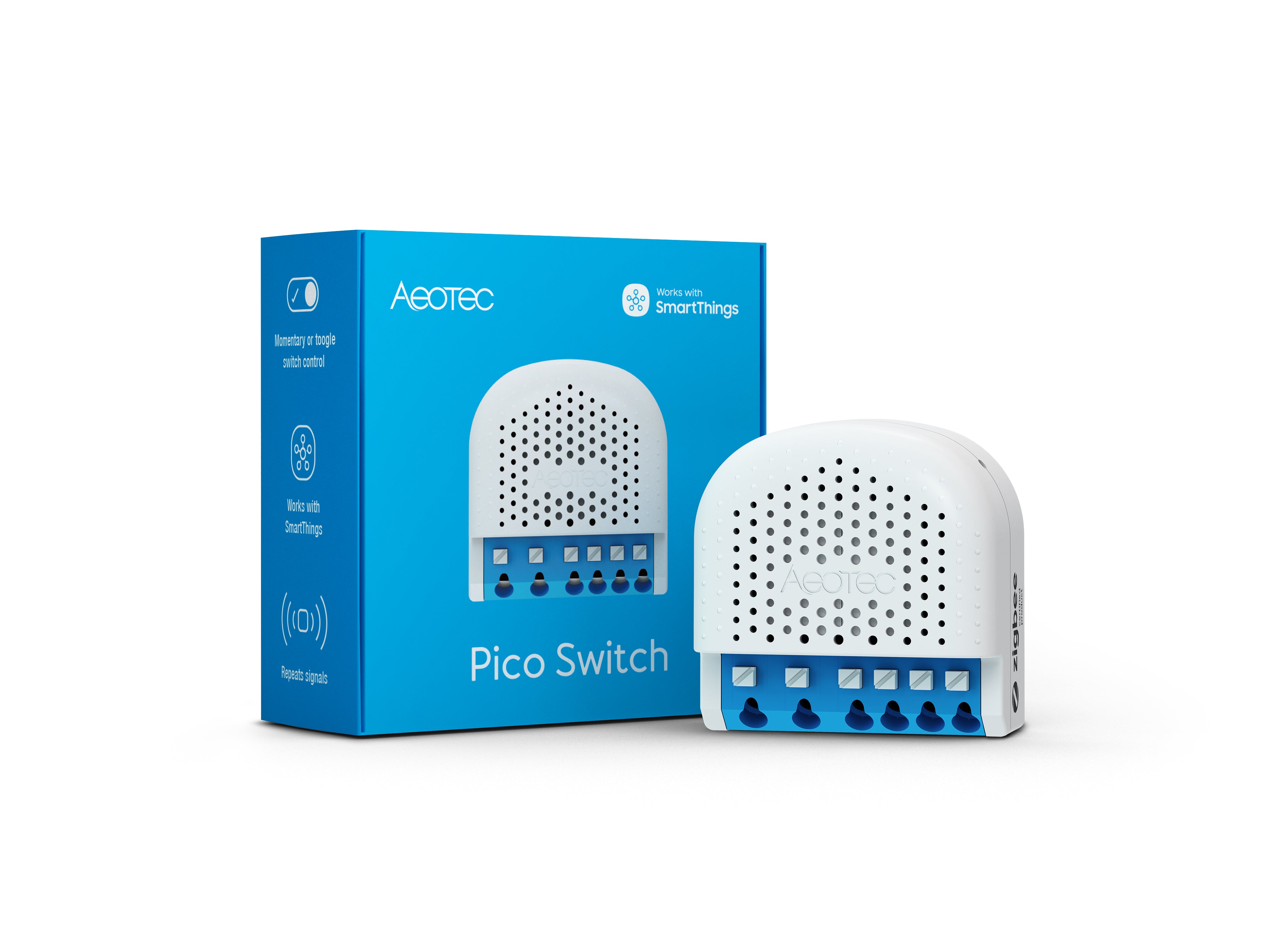 Aeotec Pico relè incasso Zigbee 16A con misura energia