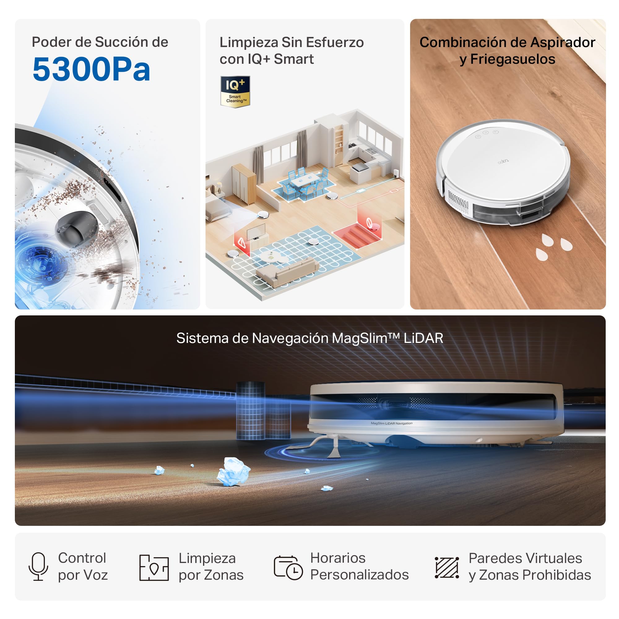 TP-Link Tapo RV20 Max Plus bianco robot aspirapolvere 5300Pa