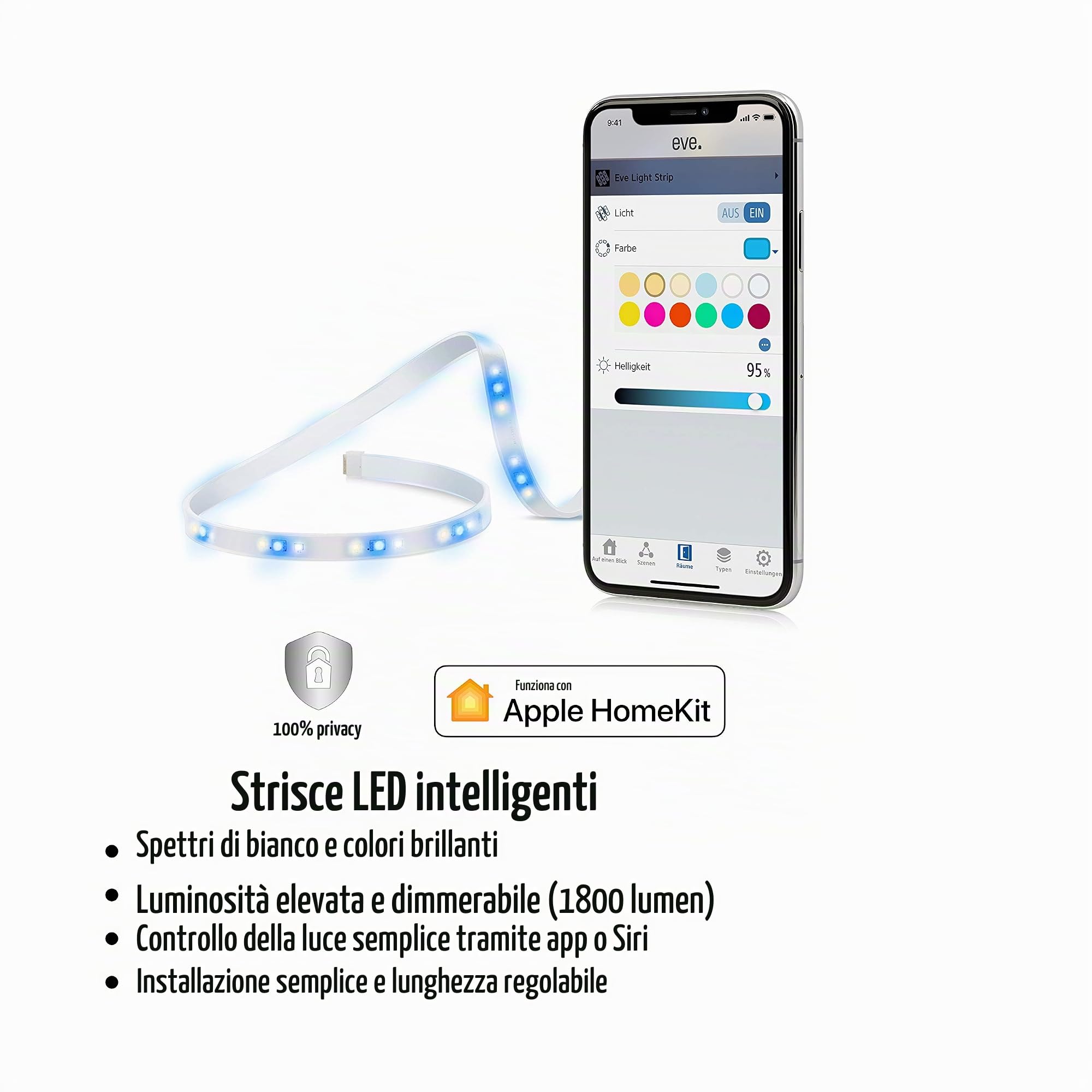 Eve Light Strip Striscia LED 2m RGB 1800lm