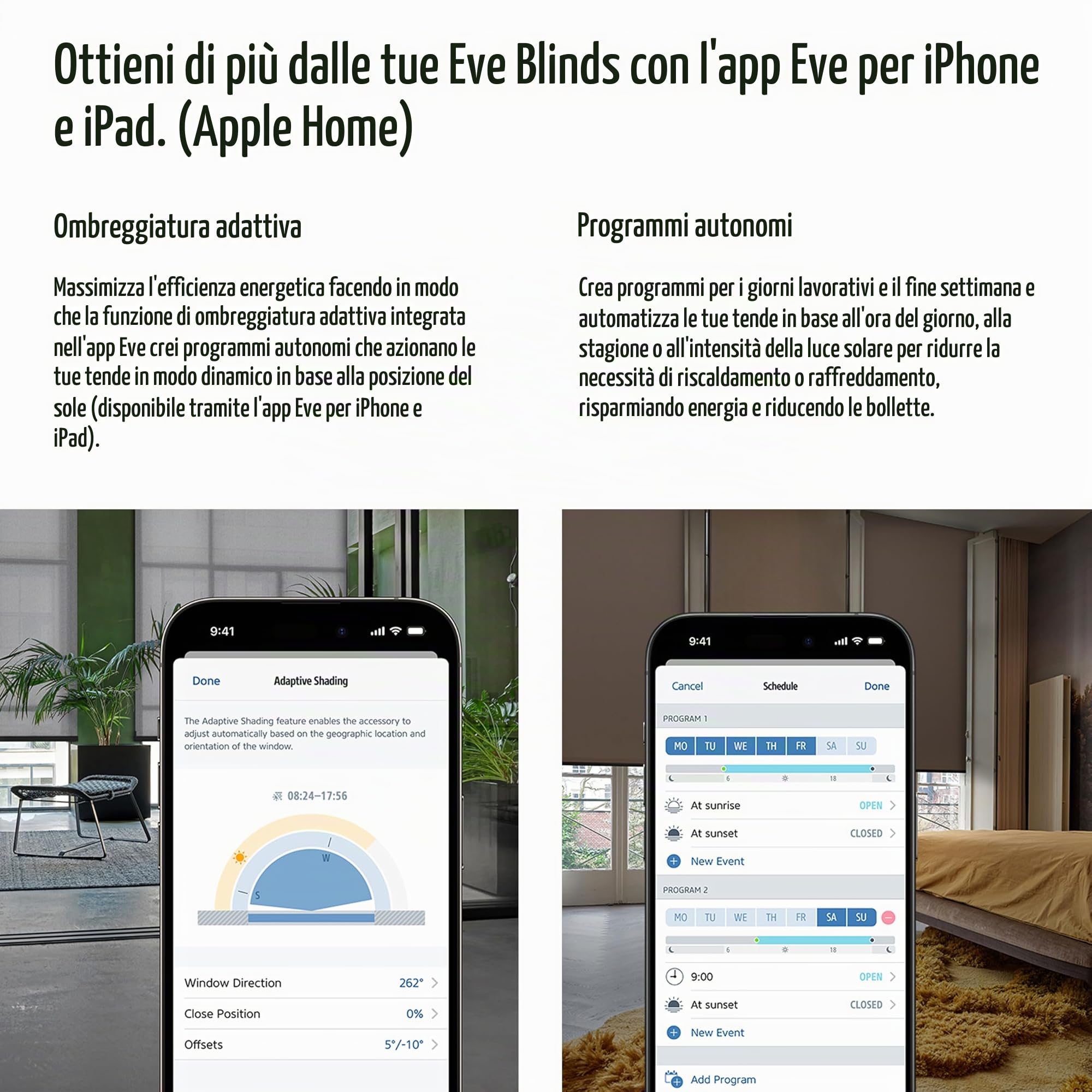 Eve Motionblinds kit motore tende avvolgibili Matter Thread