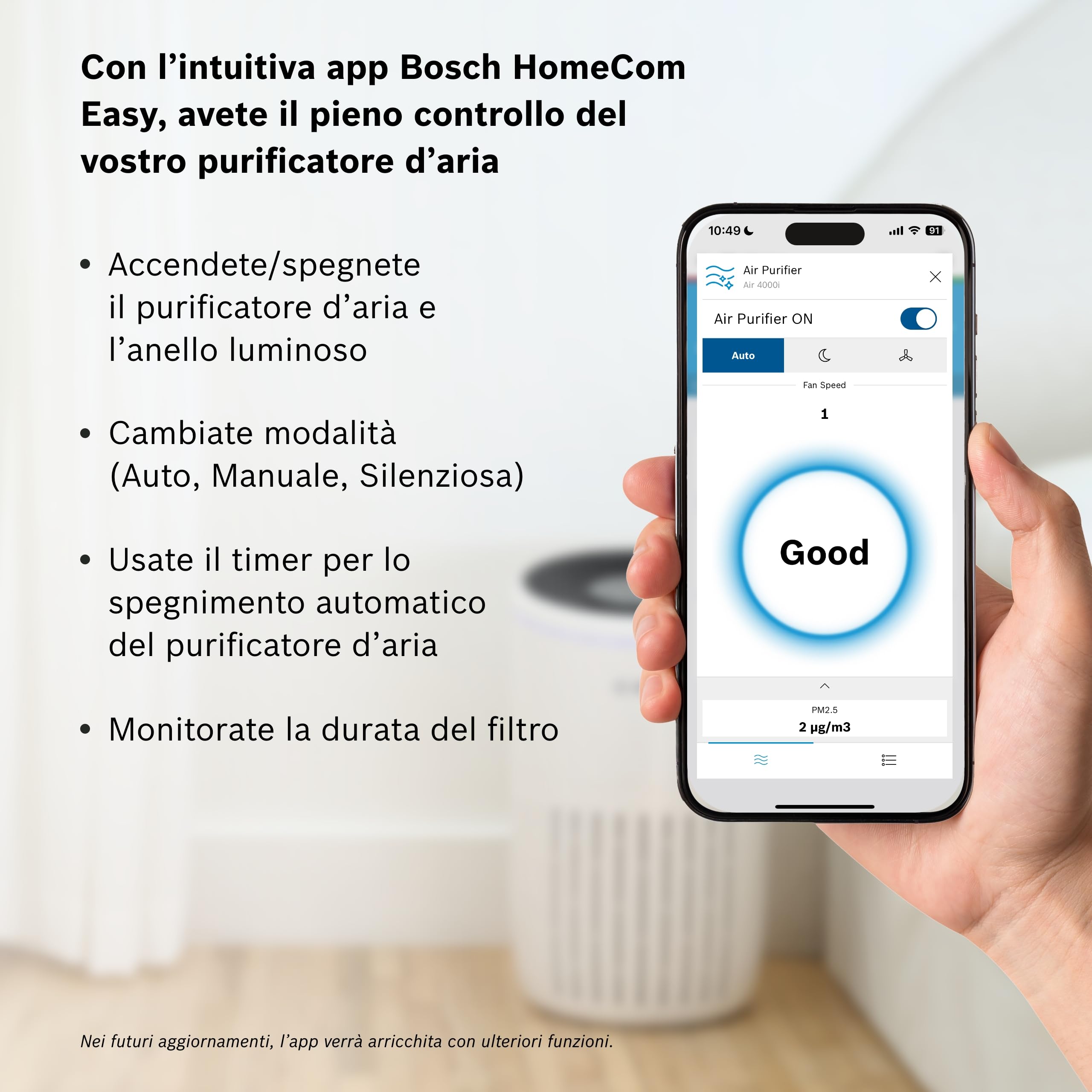 Bosch Air 4000i purificatore aria 62,5 m² HEPA