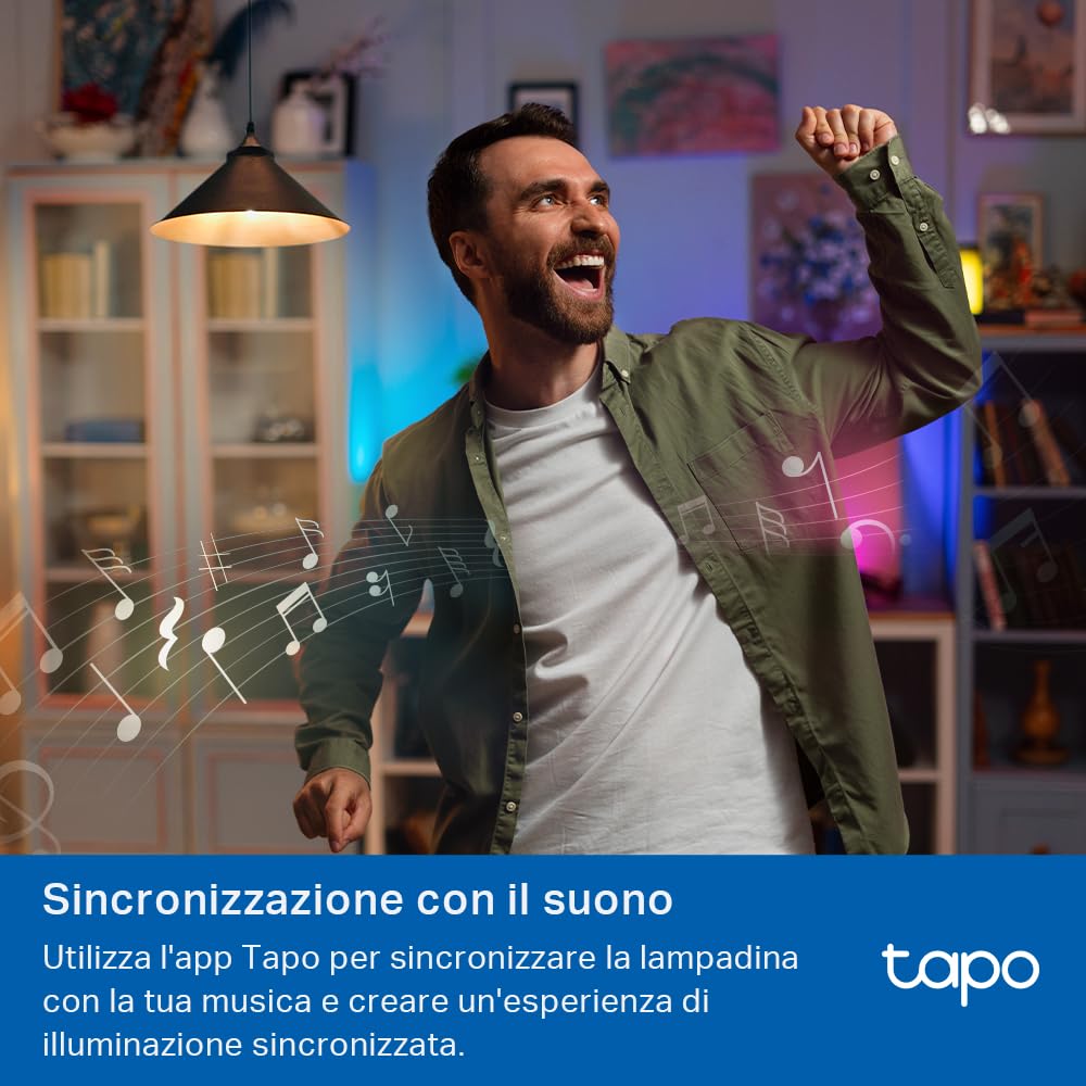 Tapo L430P P45 lampadina smart multicolore 2500-6500K