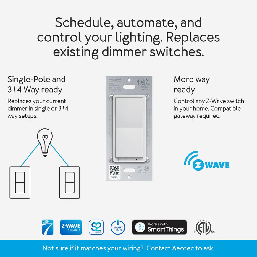 Aeotec Illumino ZWA037 Dimmer Smart Z-Wave 500W