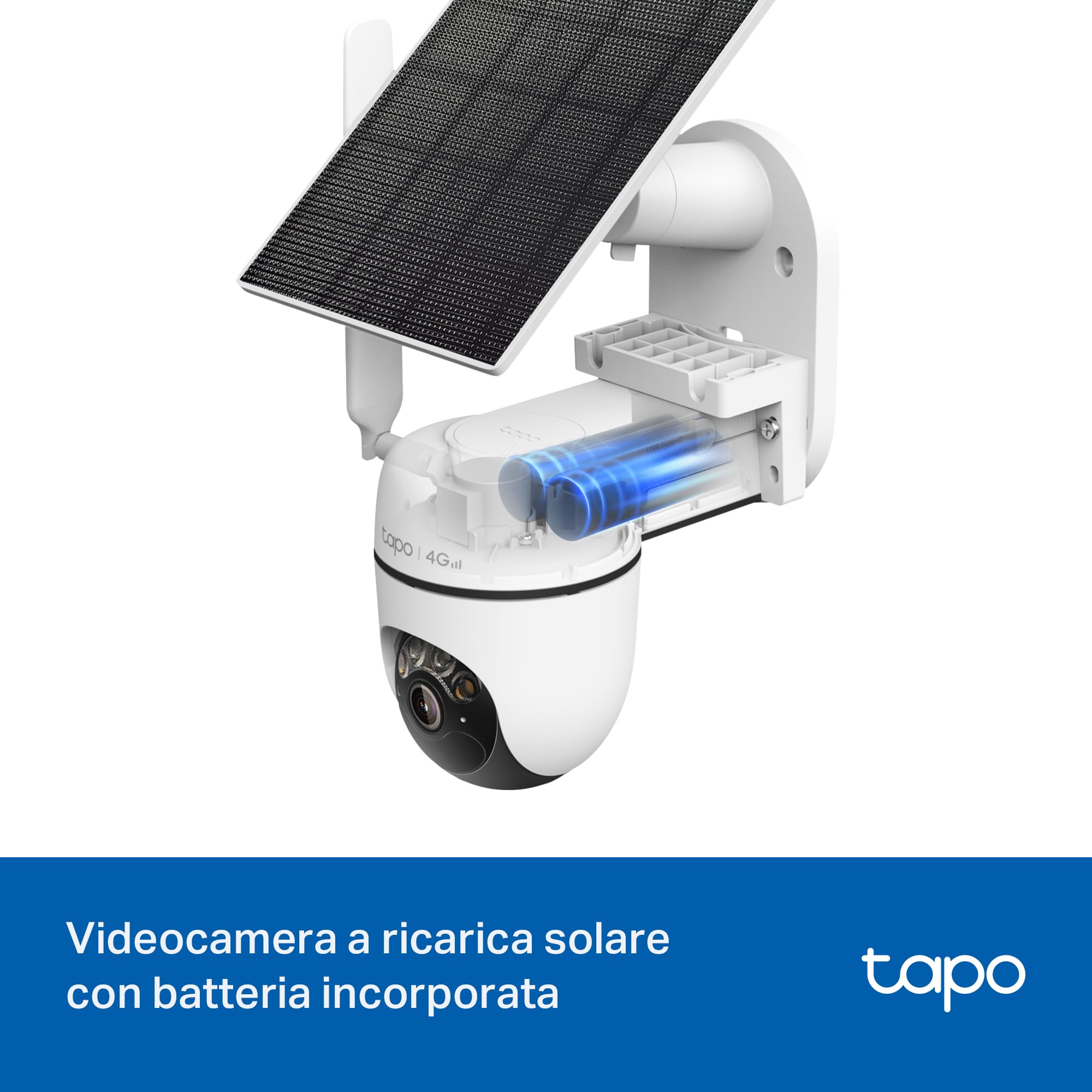 Tapo C615G Kit Telecamera 4G Solare Bianco Perla 2K