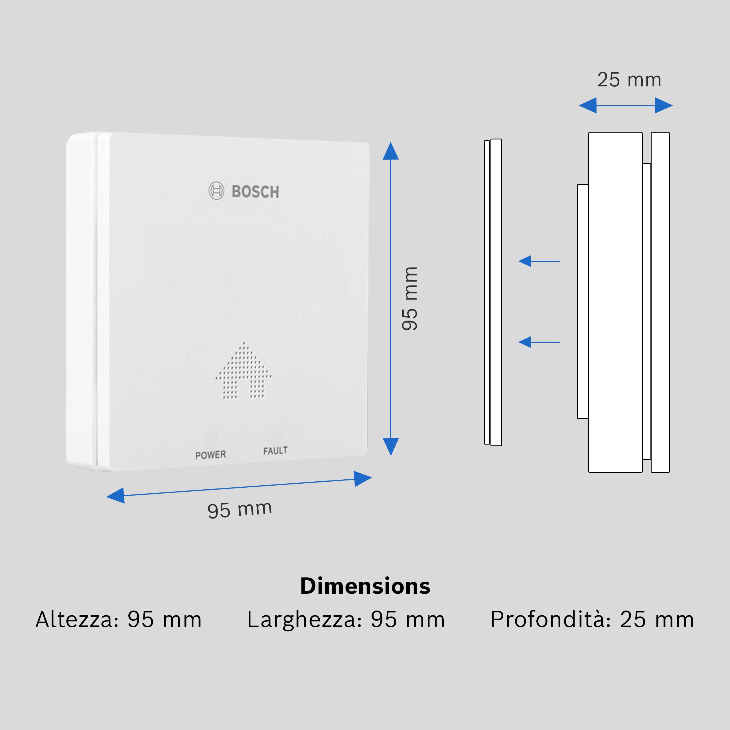 Bosch D-CO rilevatore monossido carbonio batteria 8 anni
