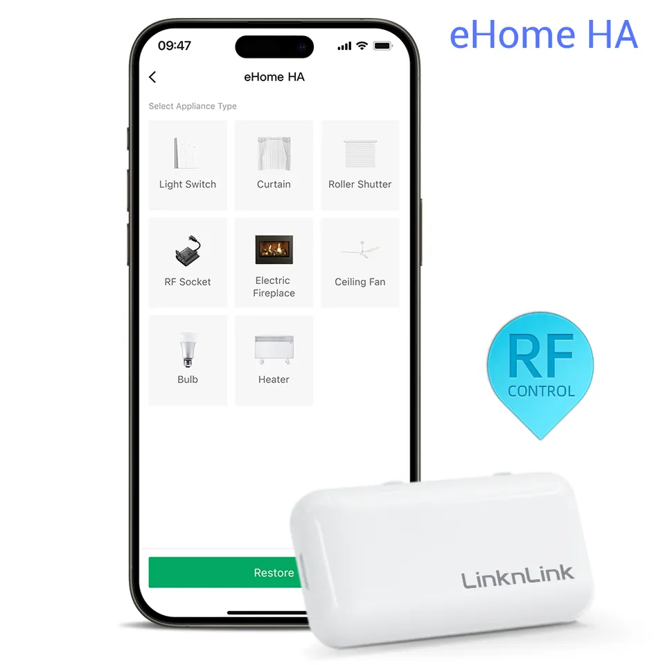 LinknLink eHome HA hub RF universale 433 MHz