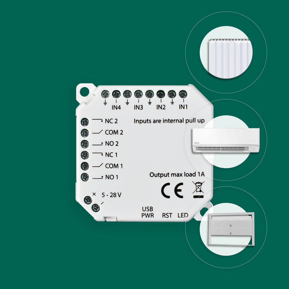 frient IO Module interfaccia Zigbee 4 ingressi 2 relè