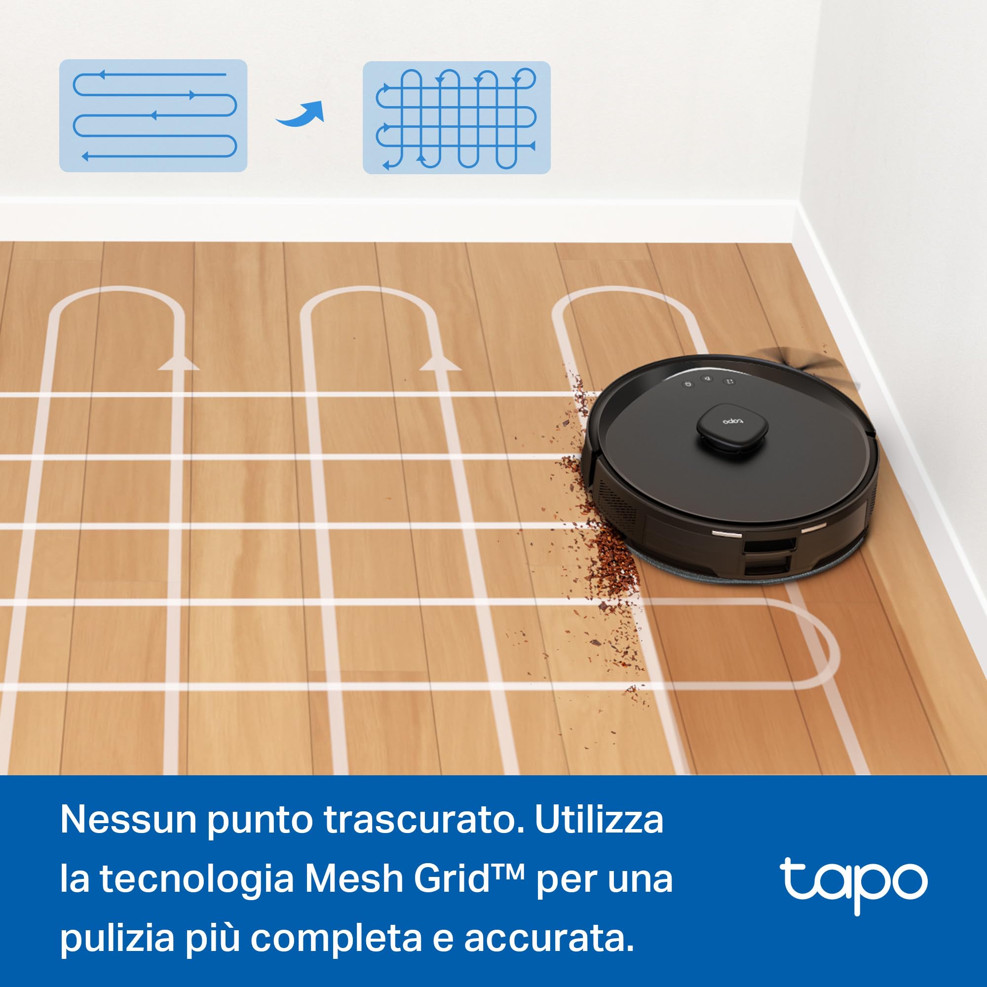Tapo RV30 Max Plus robot aspirapolvere nero grafite 5300Pa