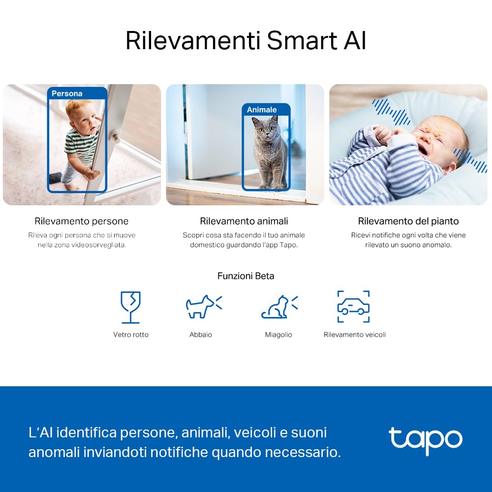 TP-Link Tapo C230 Telecamera Interno 3K Bianco Avorio