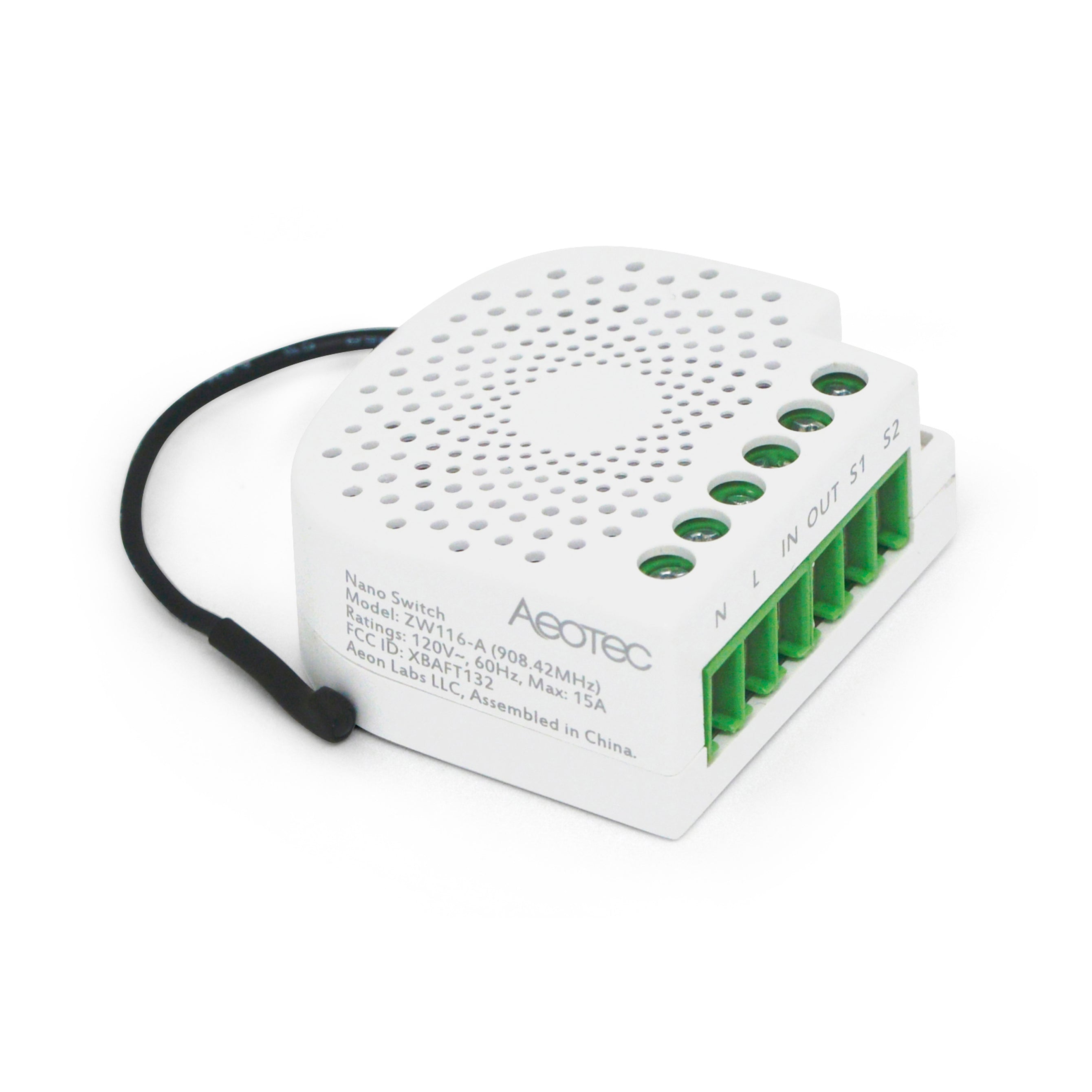 Aeotec Nano Switch relè Z-Wave con misura consumi