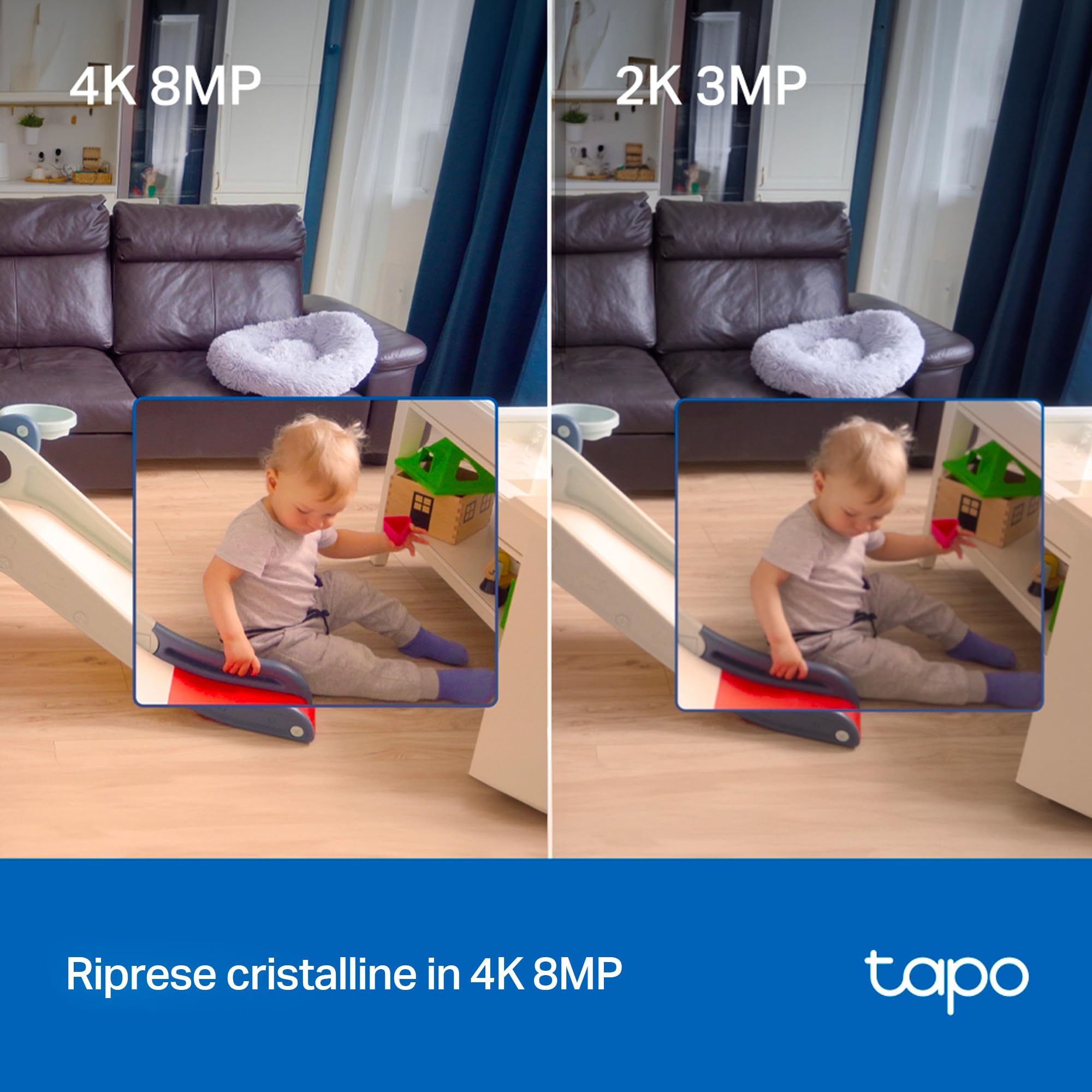 Tapo C250 telecamera WiFi 4K 360° interno notte 12 m