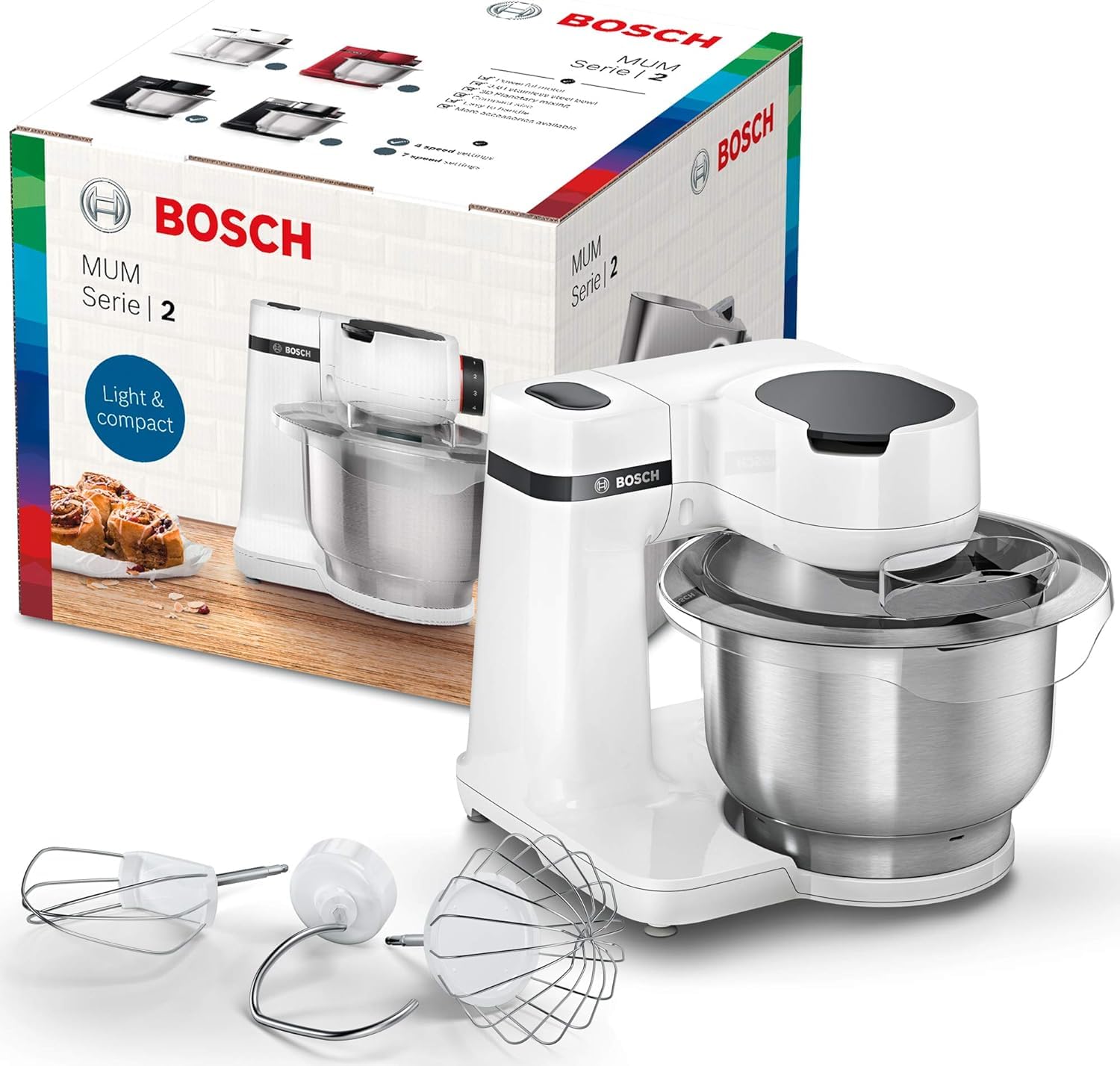 Bosch MUMS2EW00 Impastatrice Planetaria 3,8L Inox 700W