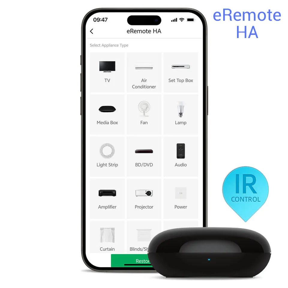 LinknLink eRemote HA telecomando IR WiFi MQTT