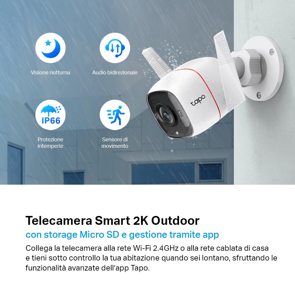 Tapo C310 telecamera esterno Wi-Fi 3MP IP66