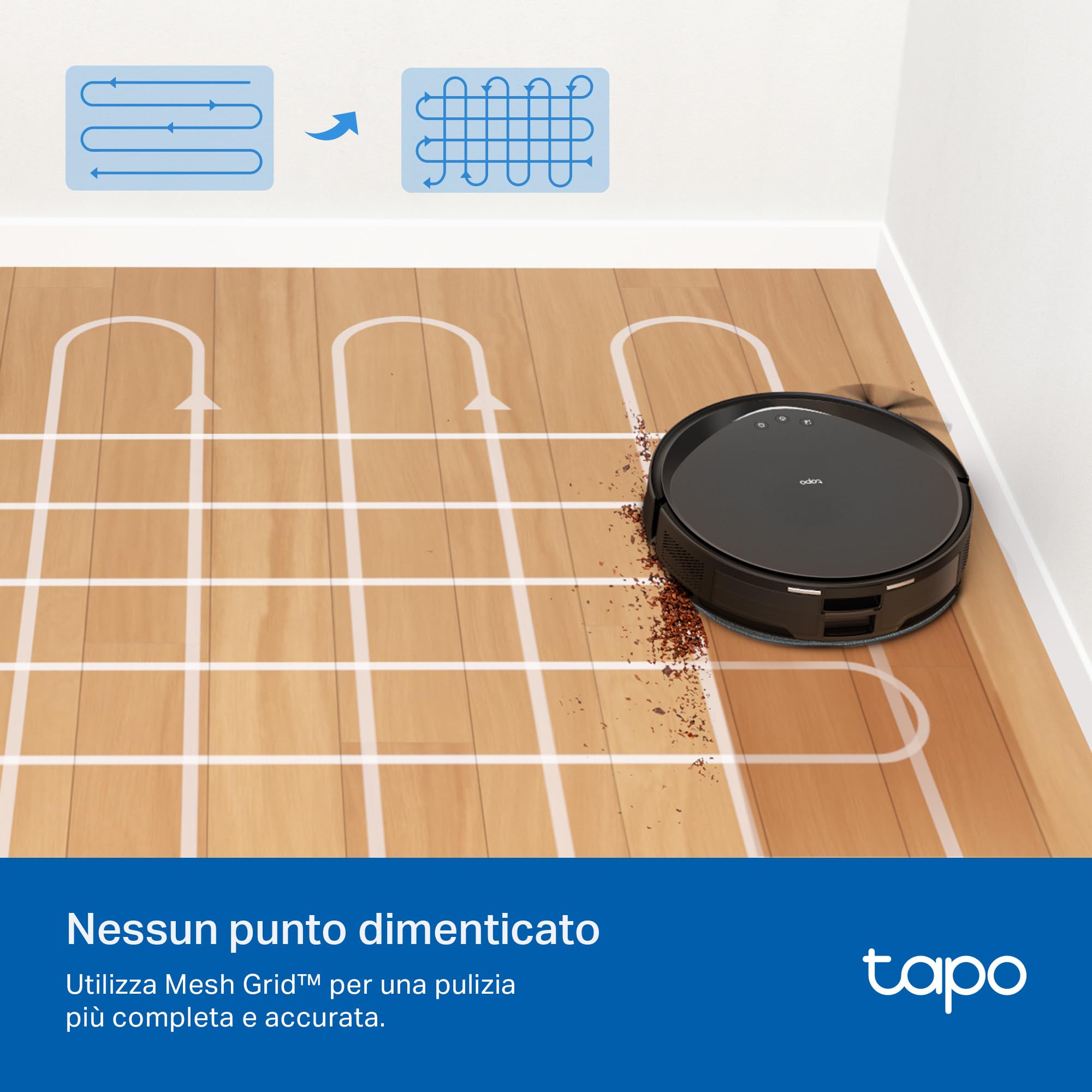 Tapo RV20 Max Plus robot aspirapolvere nero opaco LiDAR
