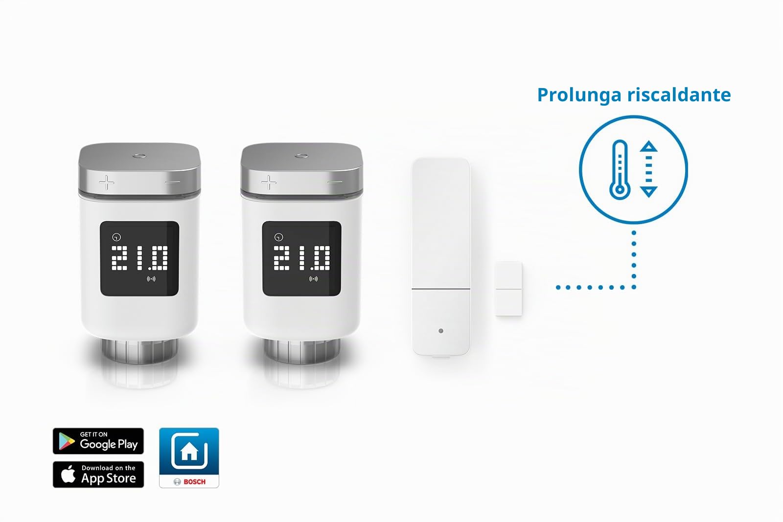 Bosch Smart Home kit riscaldamento 2 termostati radiatore II + sensore