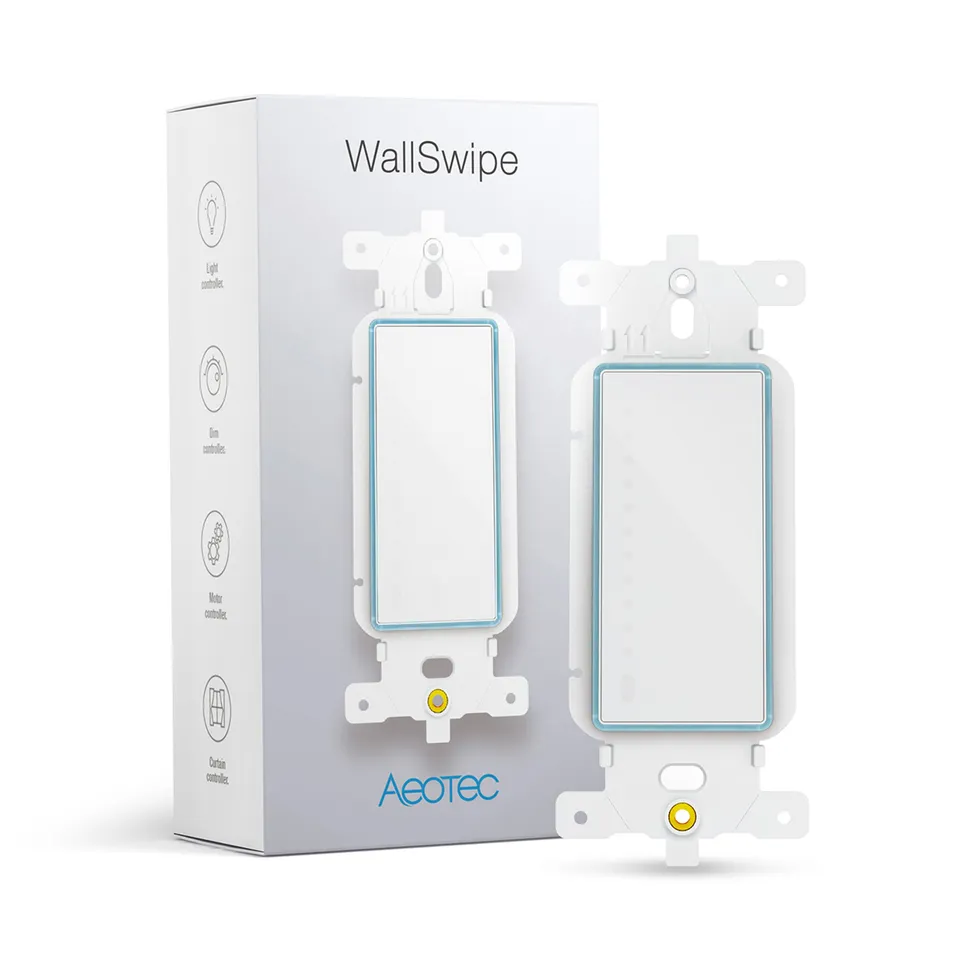 Aeotec WallSwipe placca touch vetro per Nano Switch
