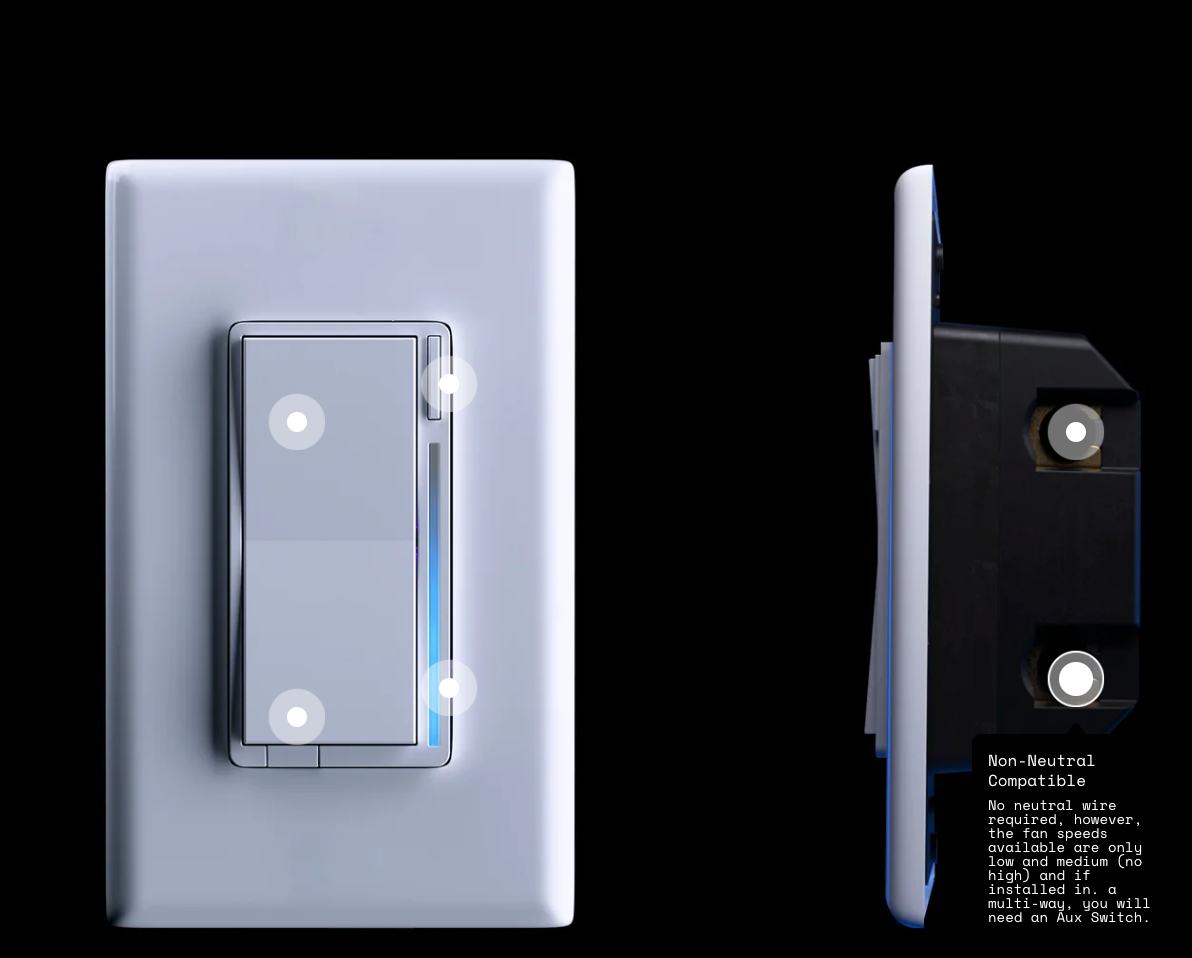 Inovelli Blue Series interruttore ventilatore Zigbee VZM35