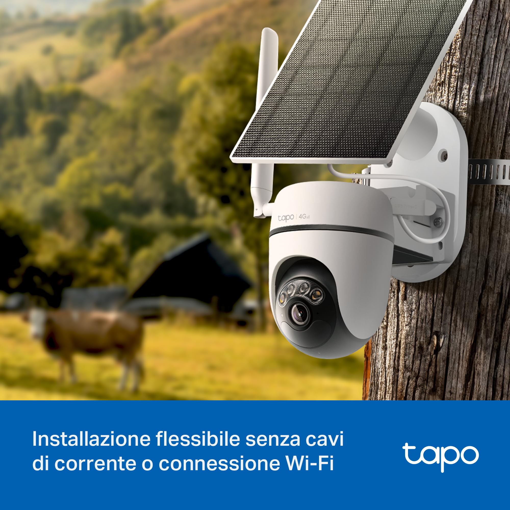 Tapo C615G Kit Telecamera 4G Solare Bianco Perla 2K