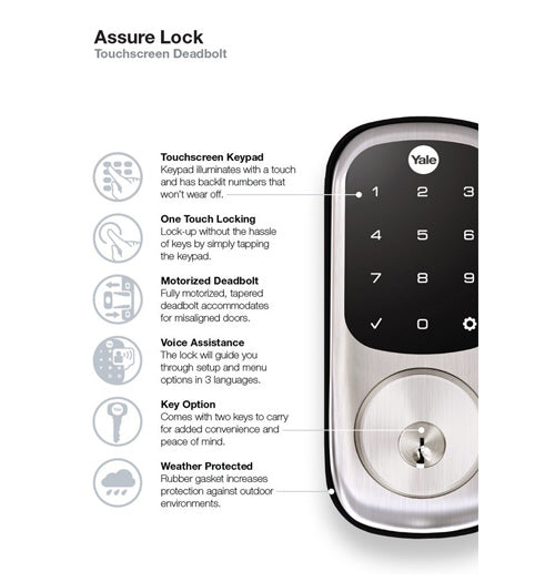Yale Assure YRD226ZW2619 serratura smart nichel Z-Wave