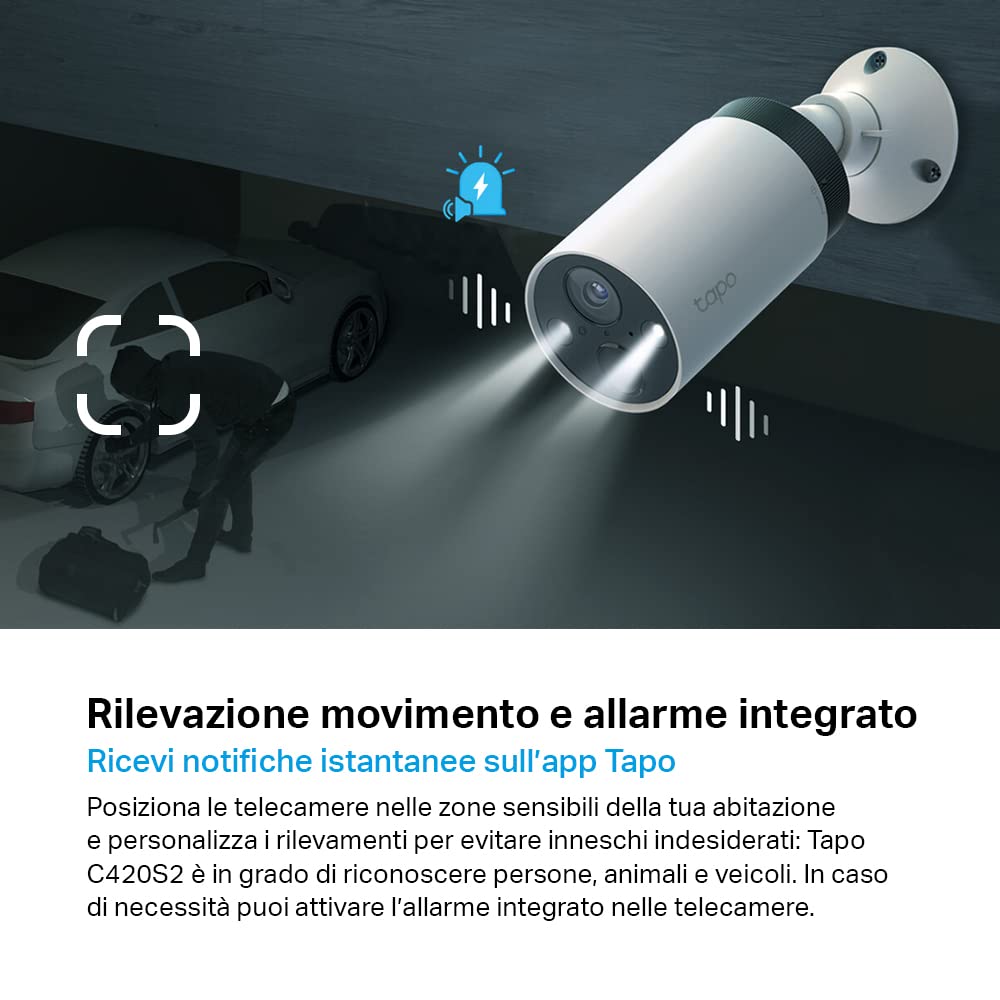Tapo C420S2 telecamera esterna kit 2 pezzi 2K