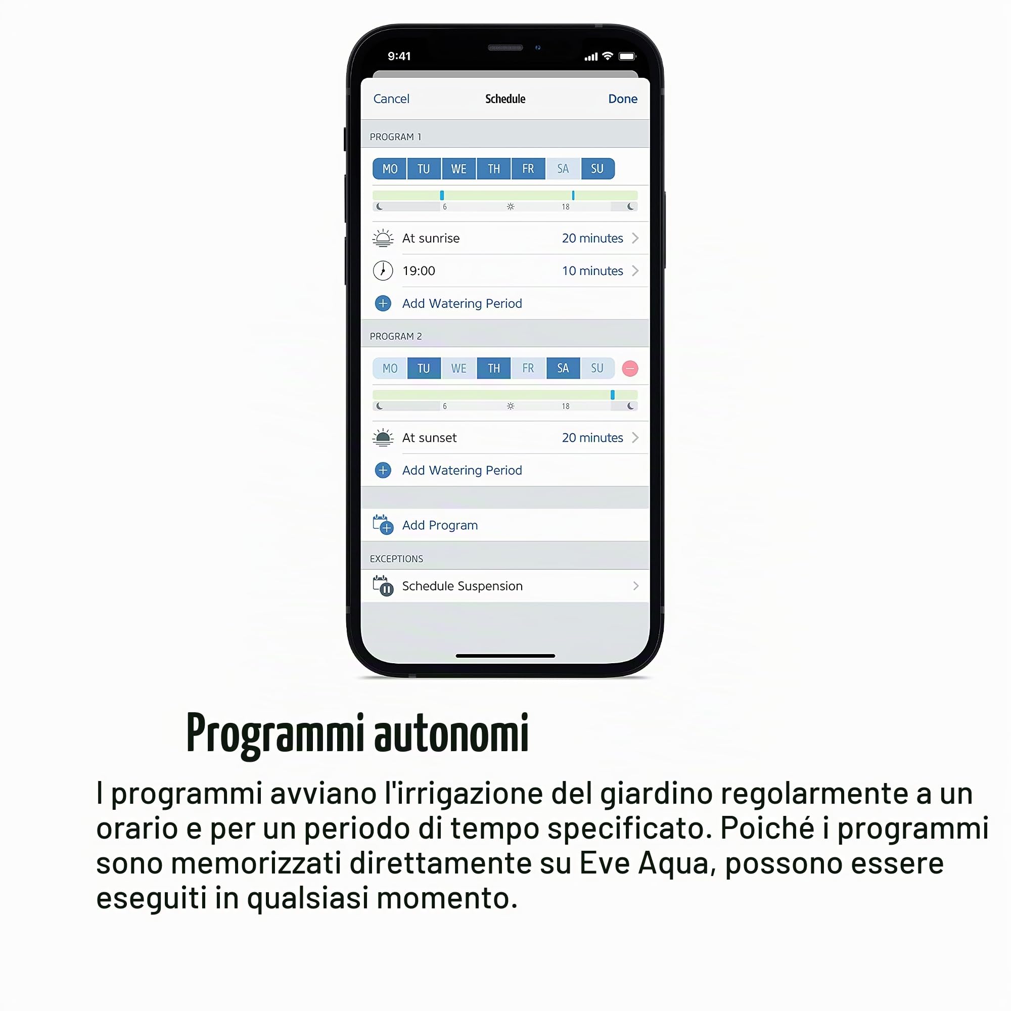 Eve Aqua programmatore irrigazione smart Thread