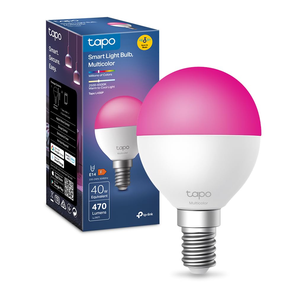 Tapo L430P P45 lampadina smart multicolore 2500-6500K