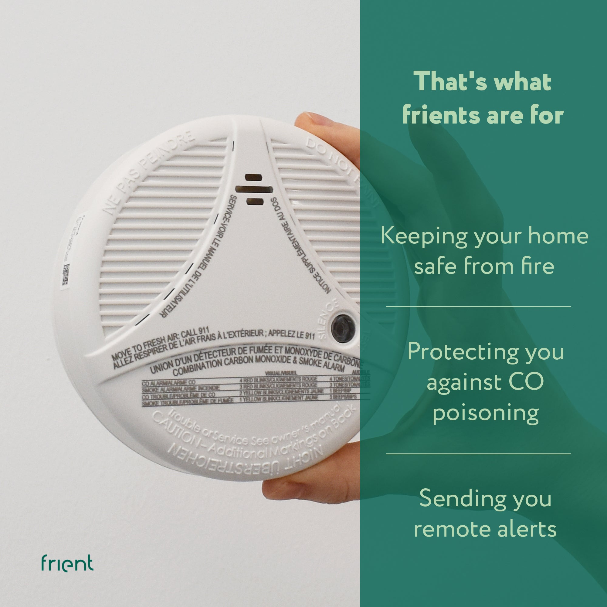 frient Intelligent Smoke Alarm rilevatore fumo Zigbee con sirena