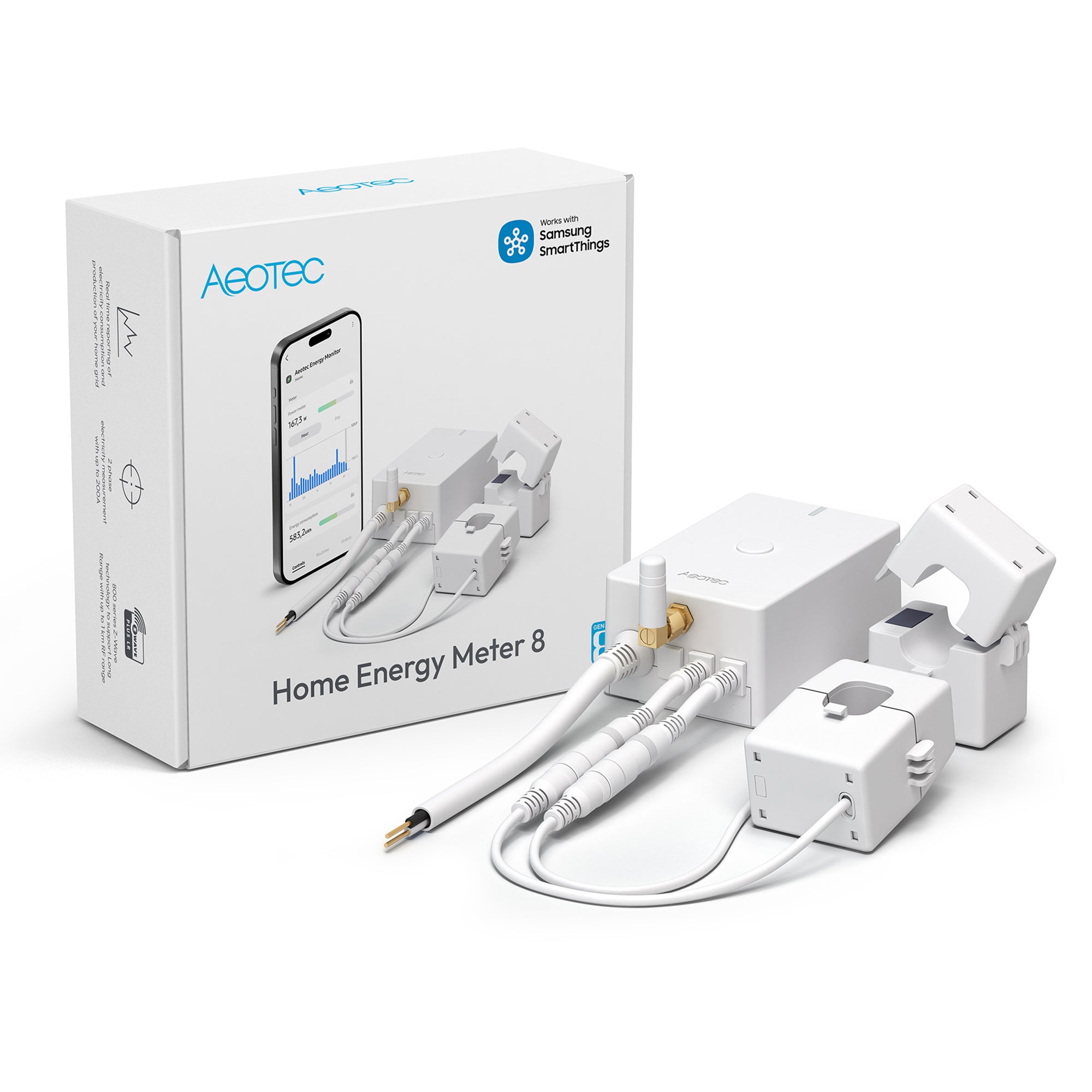 Aeotec Home Energy Meter 8 misuratore energia 200A 908MHz
