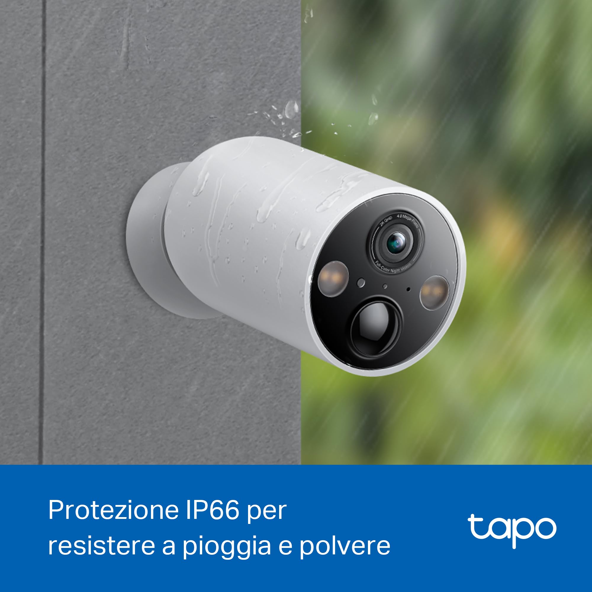 Tapo C425 Telecamera Batteria Bianco Neve 2K 150°